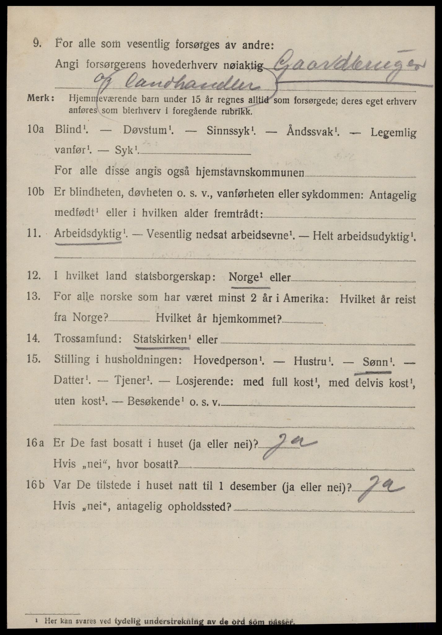 SAT, 1920 census for Ørsta, 1920, p. 4317