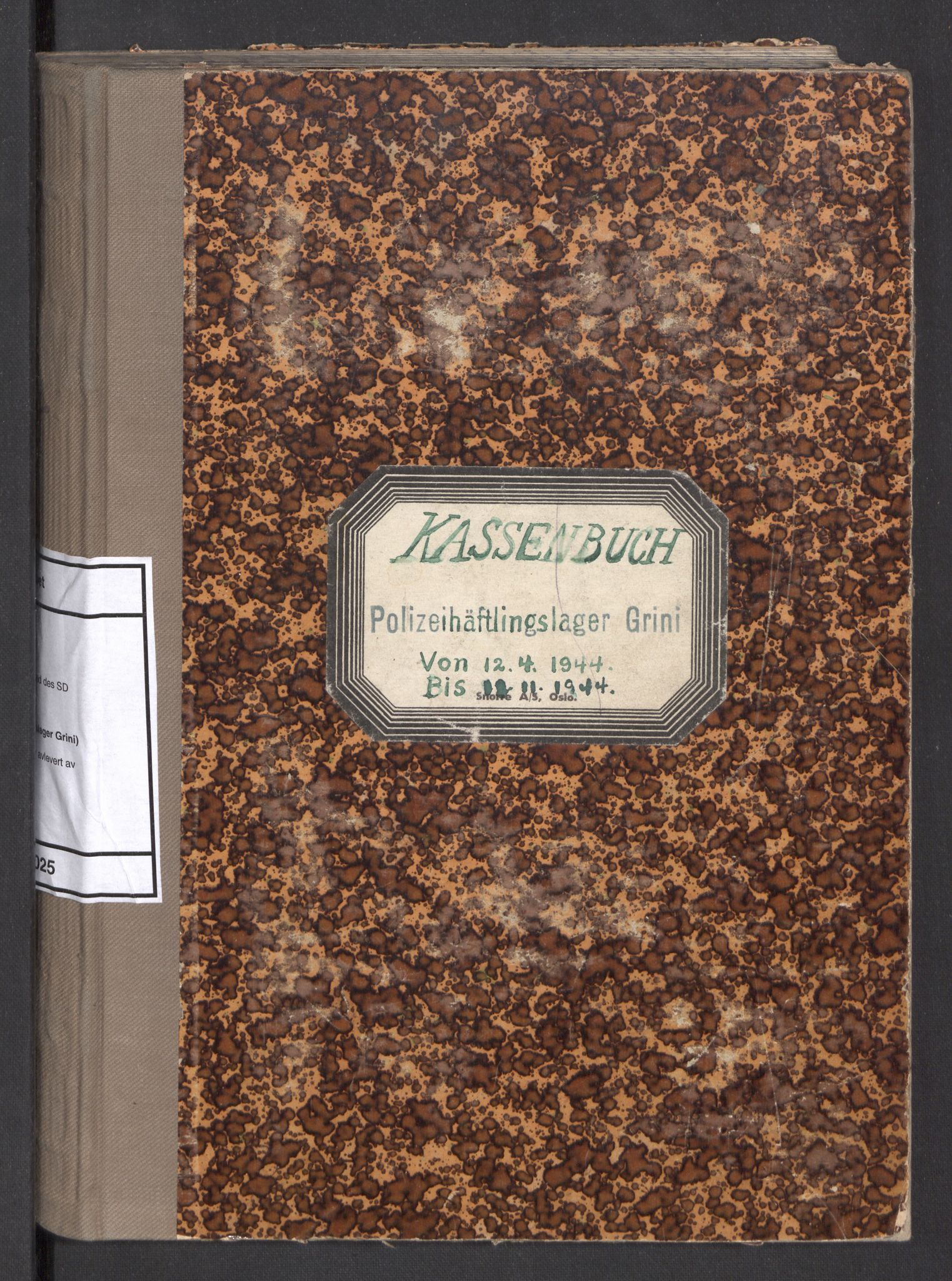 Befehlshaber der Sicherheitspolizei und des SD, RA/RAFA-5969/F/Fa/Faa/L0025: Kassenbuch. Oversikt over kontanter avlevert av fangene , 1944