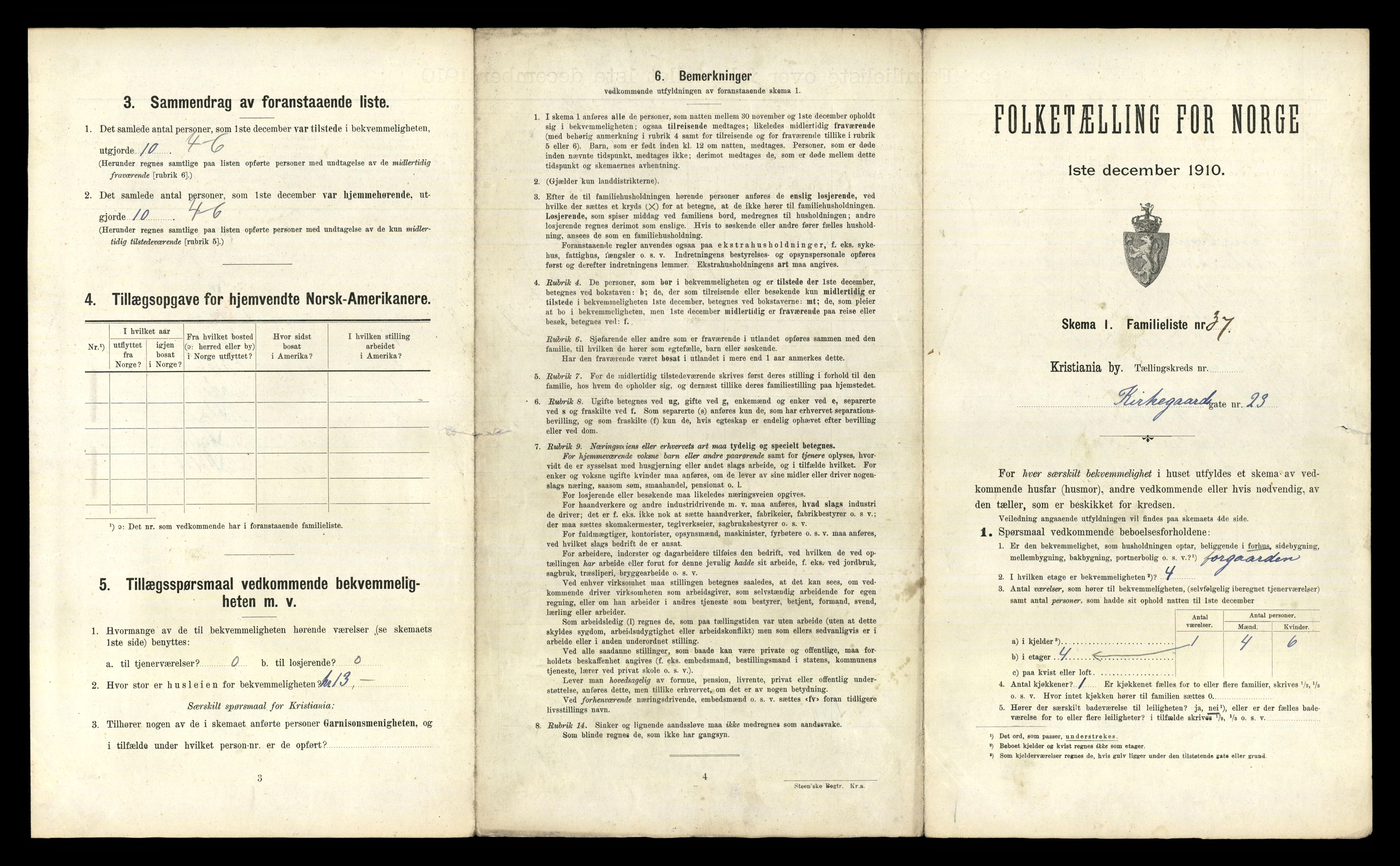 RA, 1910 census for Kristiania, 1910, p. 50061