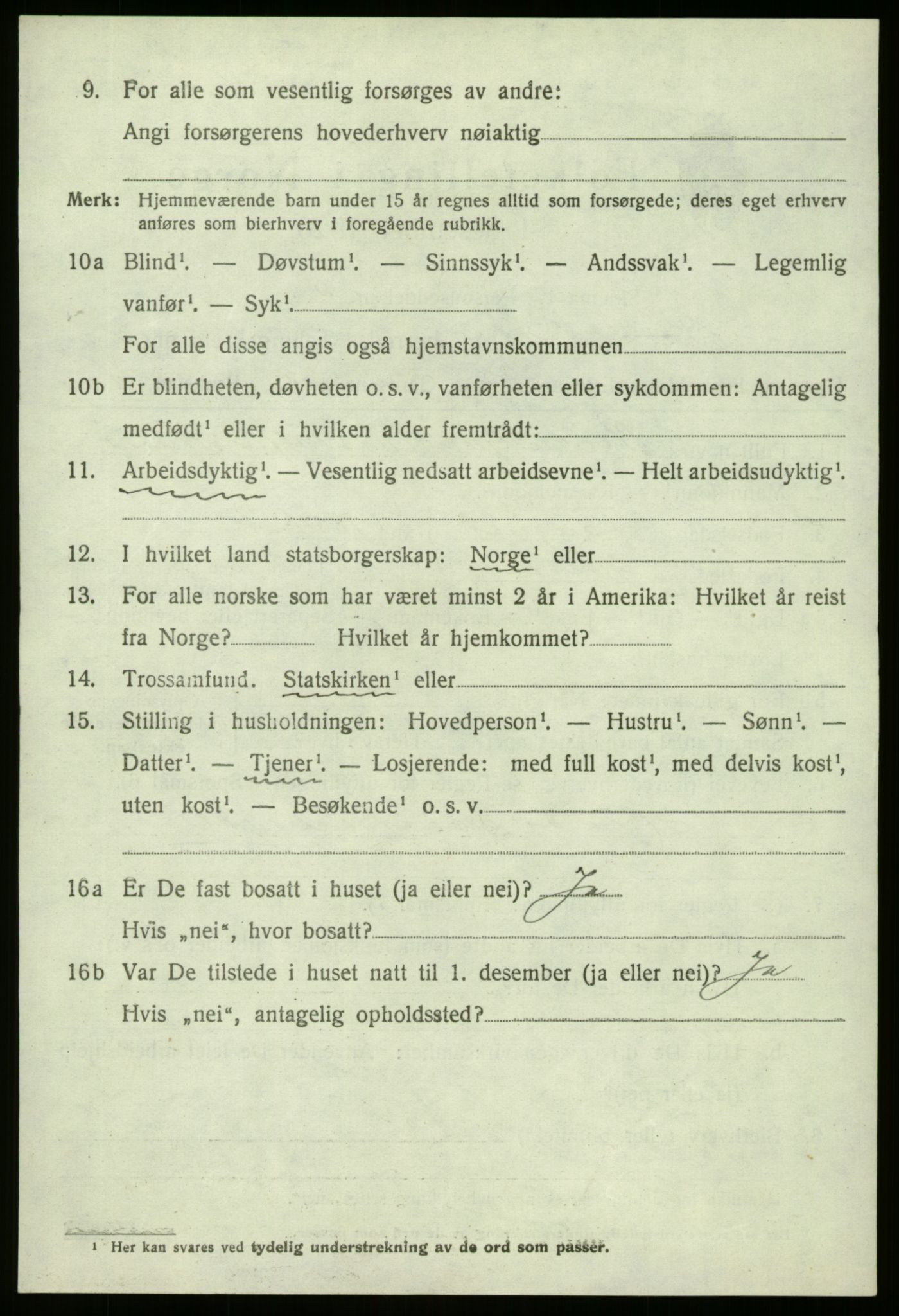 SAB, 1920 census for Fjaler, 1920, p. 3764