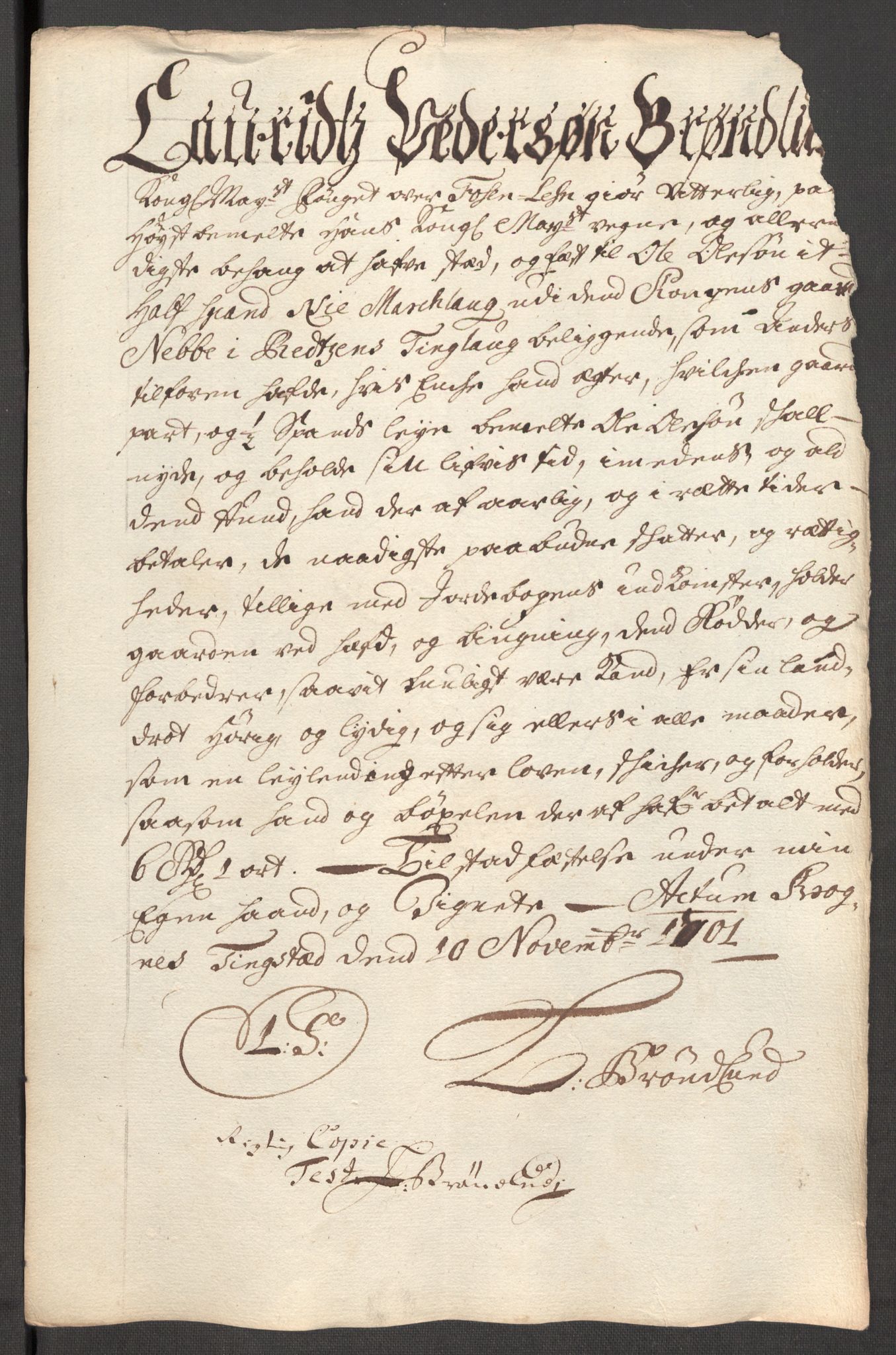 Rentekammeret inntil 1814, Reviderte regnskaper, Fogderegnskap, AV/RA-EA-4092/R57/L3854: Fogderegnskap Fosen, 1700-1701, p. 269