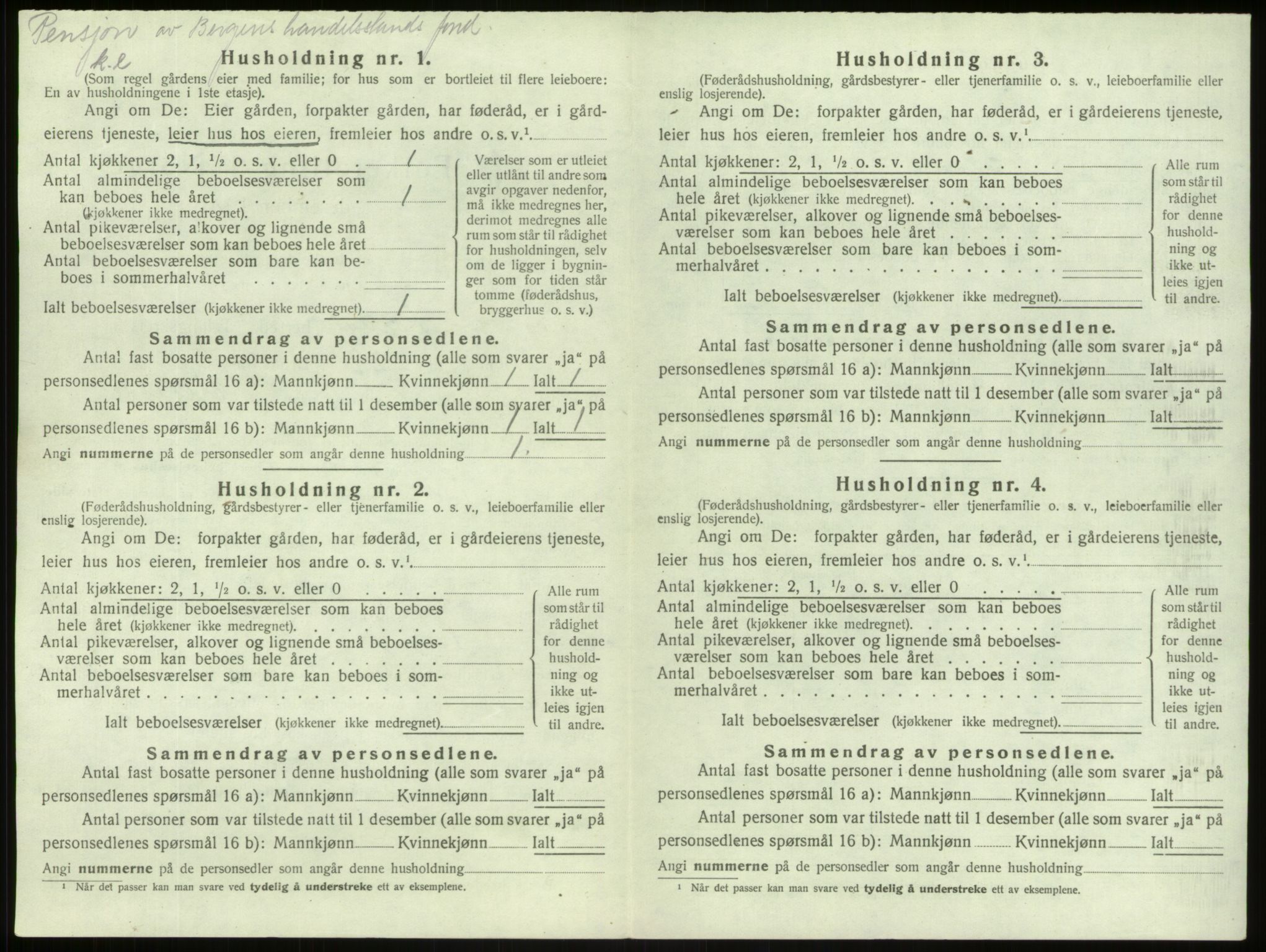 SAB, 1920 census for Lærdal, 1920, p. 425