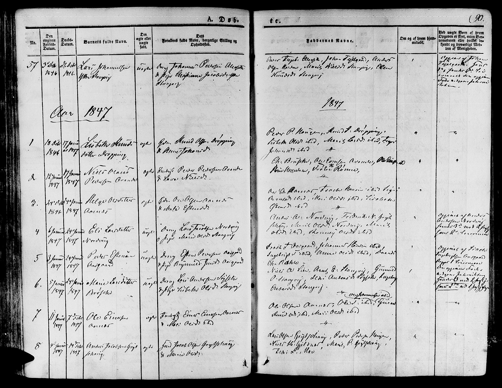 Ministerialprotokoller, klokkerbøker og fødselsregistre - Møre og Romsdal, SAT/A-1454/592/L1024: Parish register (official) no. 592A03 /1, 1831-1849, p. 90