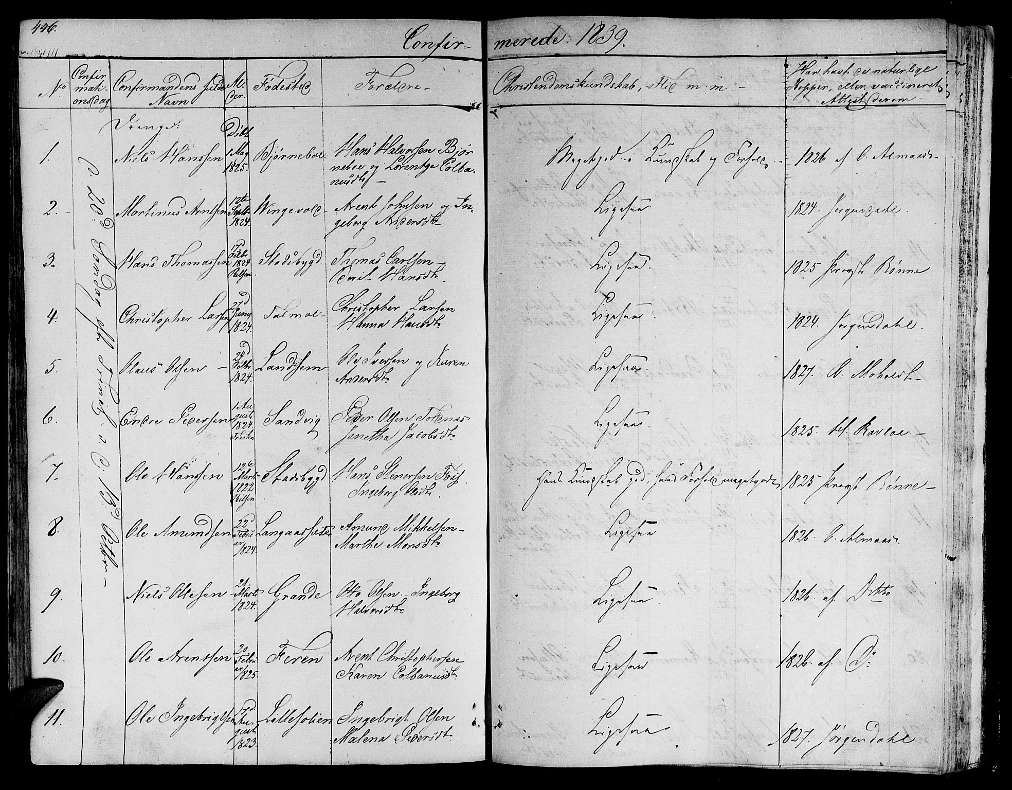 Ministerialprotokoller, klokkerbøker og fødselsregistre - Nord-Trøndelag, SAT/A-1458/701/L0006: Parish register (official) no. 701A06, 1825-1841, p. 446