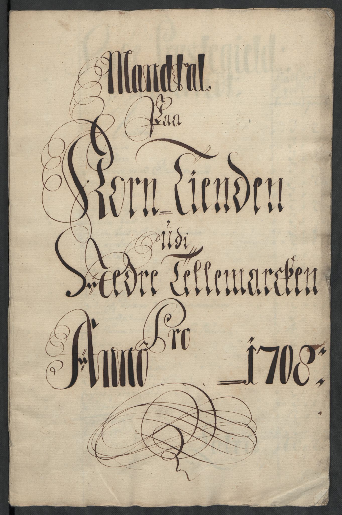 Rentekammeret inntil 1814, Reviderte regnskaper, Fogderegnskap, AV/RA-EA-4092/R36/L2118: Fogderegnskap Øvre og Nedre Telemark og Bamble, 1708-1709, p. 31