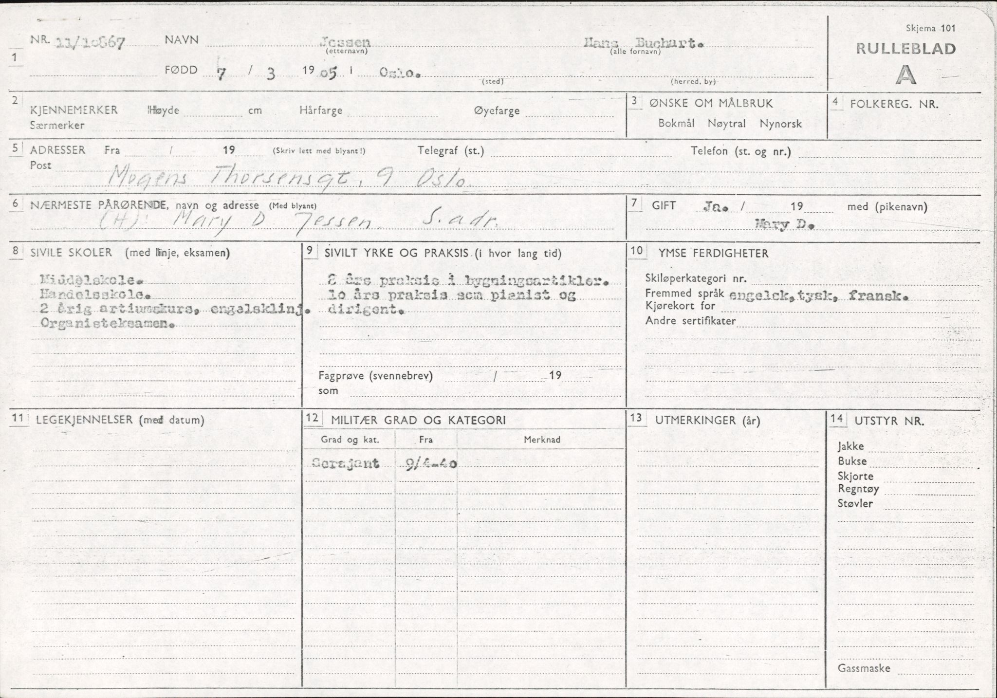 Forsvaret, Forsvarets overkommando/Luftforsvarsstaben, AV/RA-RAFA-4079/P/Pa/L0013: Personellmapper, 1905, p. 242