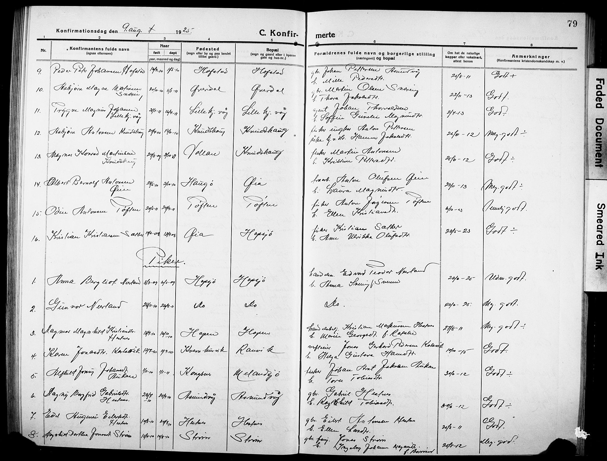 Ministerialprotokoller, klokkerbøker og fødselsregistre - Sør-Trøndelag, SAT/A-1456/634/L0543: Parish register (copy) no. 634C05, 1917-1928, p. 79