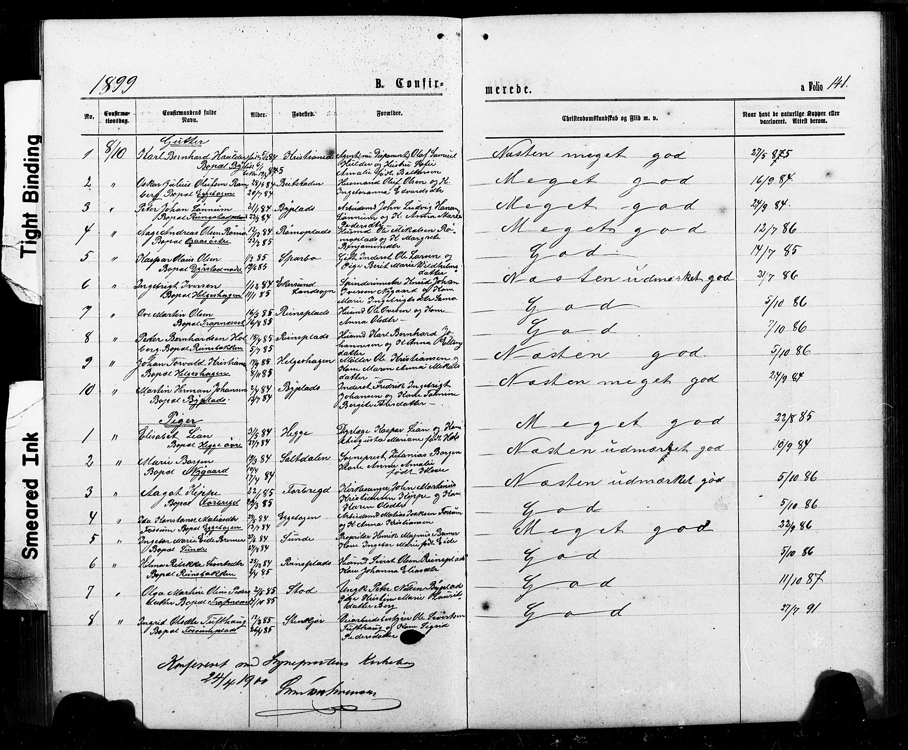Ministerialprotokoller, klokkerbøker og fødselsregistre - Nord-Trøndelag, SAT/A-1458/740/L0380: Parish register (copy) no. 740C01, 1868-1902, p. 141