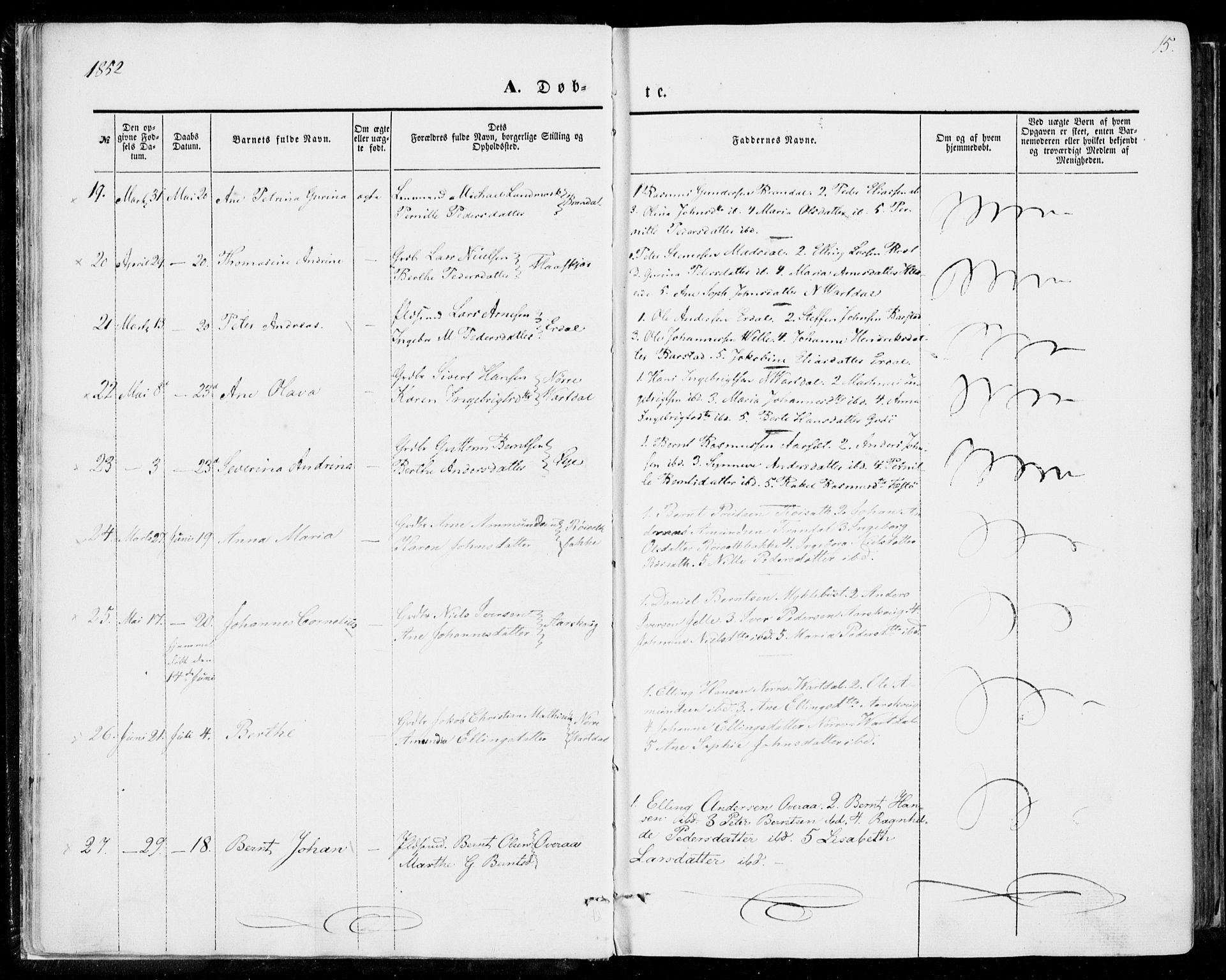 Ministerialprotokoller, klokkerbøker og fødselsregistre - Møre og Romsdal, AV/SAT-A-1454/510/L0121: Parish register (official) no. 510A01, 1848-1877, p. 15