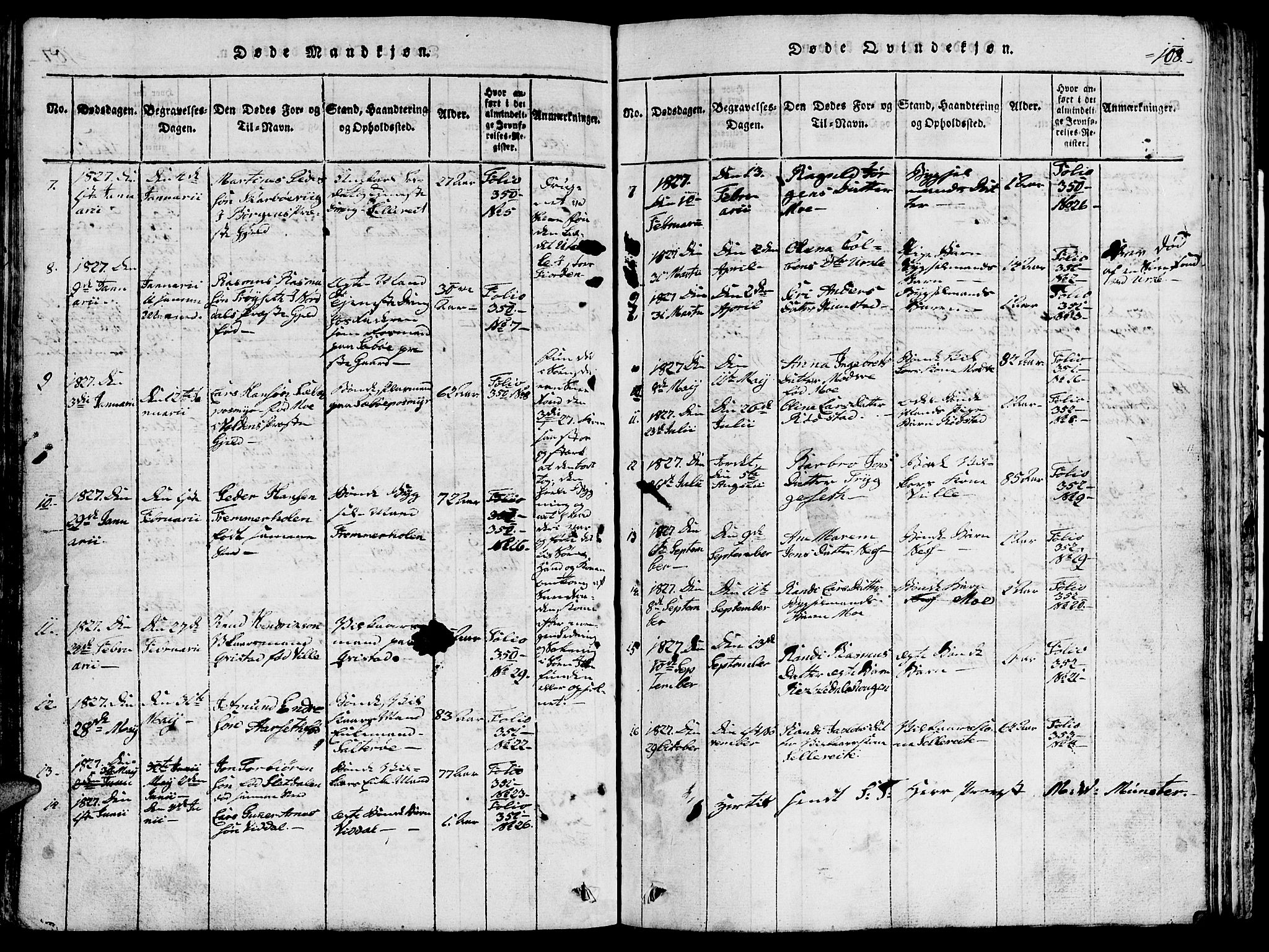 Ministerialprotokoller, klokkerbøker og fødselsregistre - Møre og Romsdal, AV/SAT-A-1454/515/L0207: Parish register (official) no. 515A03, 1819-1829, p. 108