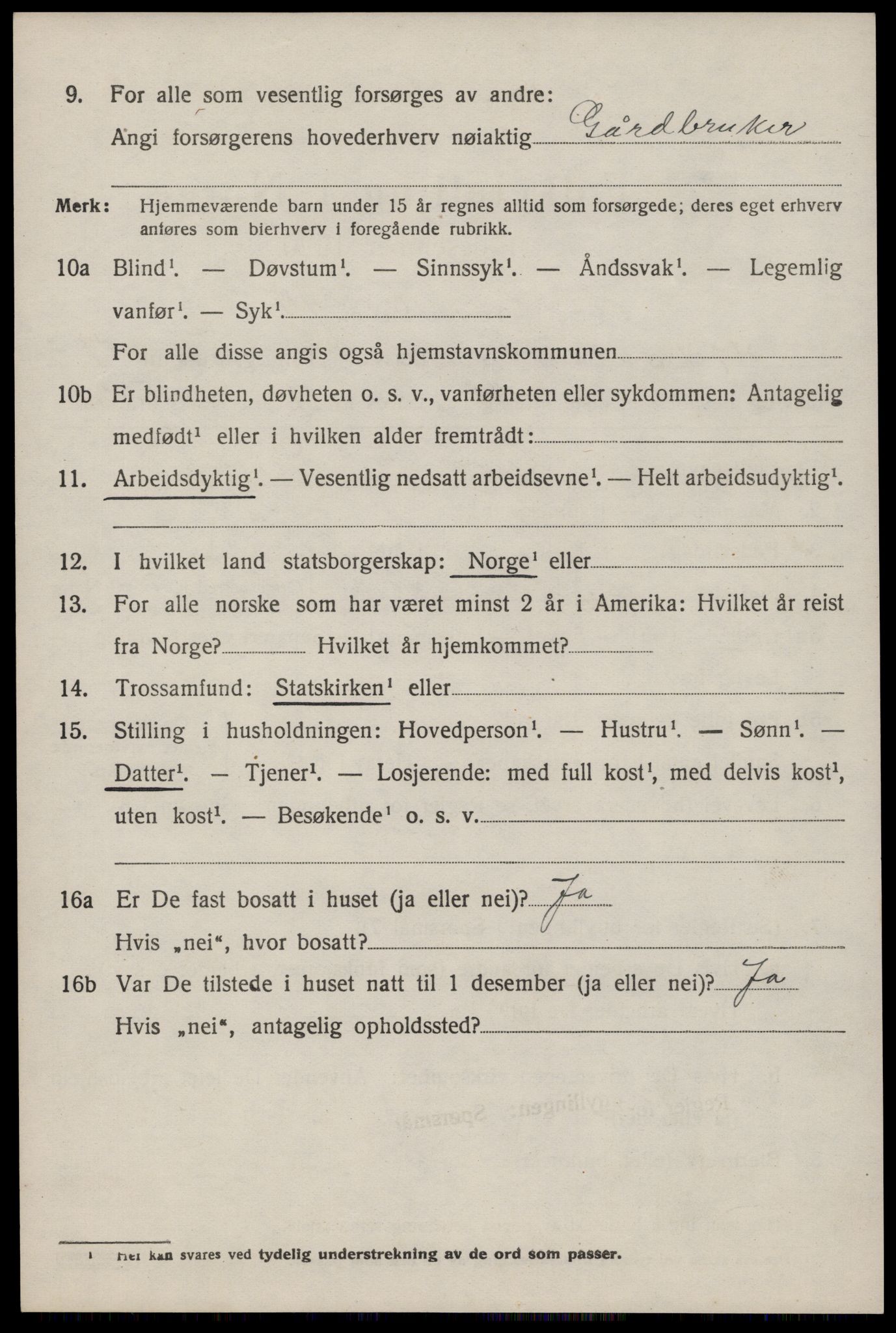 SAST, 1920 census for Hjelmeland, 1920, p. 2446