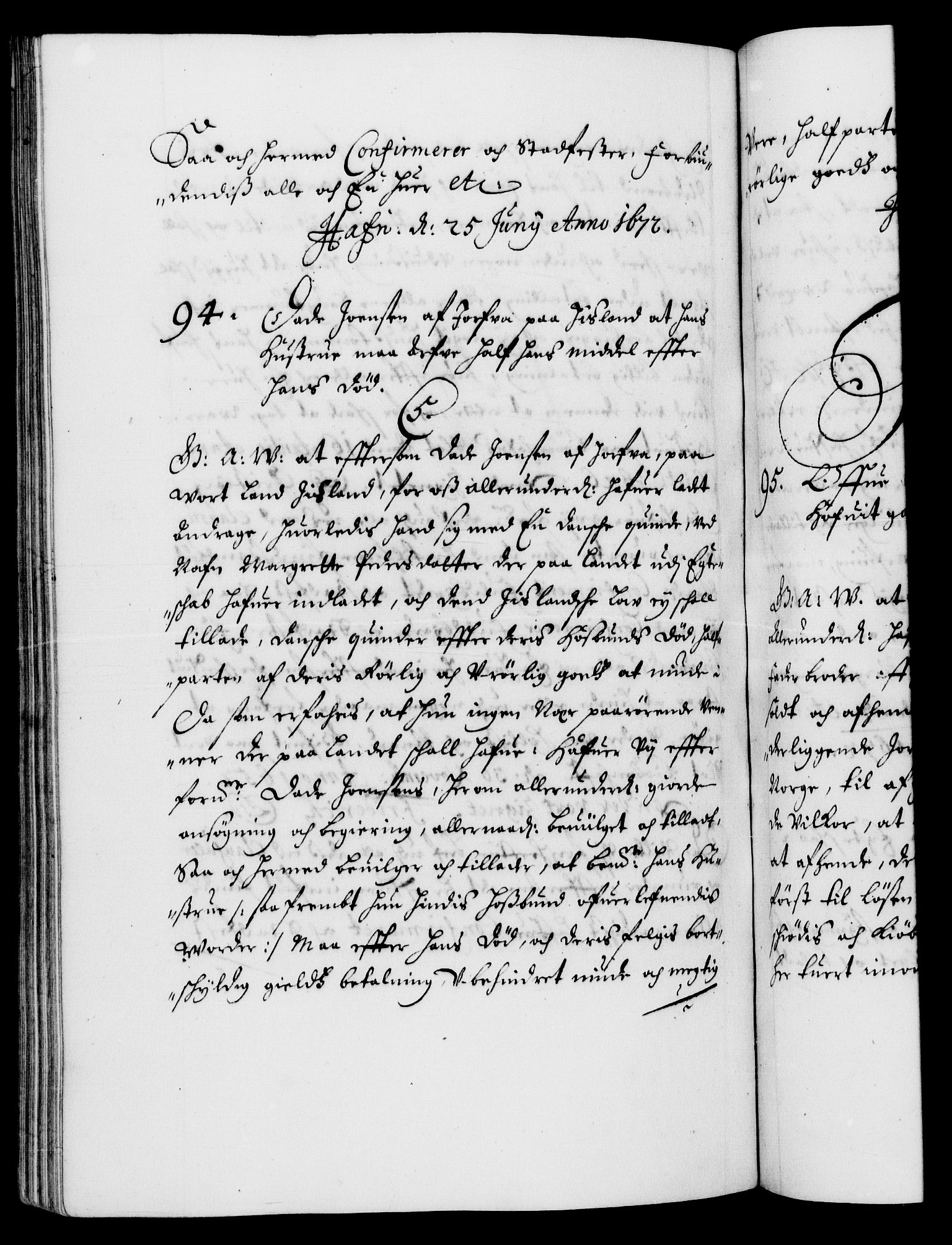 Danske Kanselli 1572-1799, RA/EA-3023/F/Fc/Fca/Fcaa/L0011: Norske registre (mikrofilm), 1670-1673, p. 585b