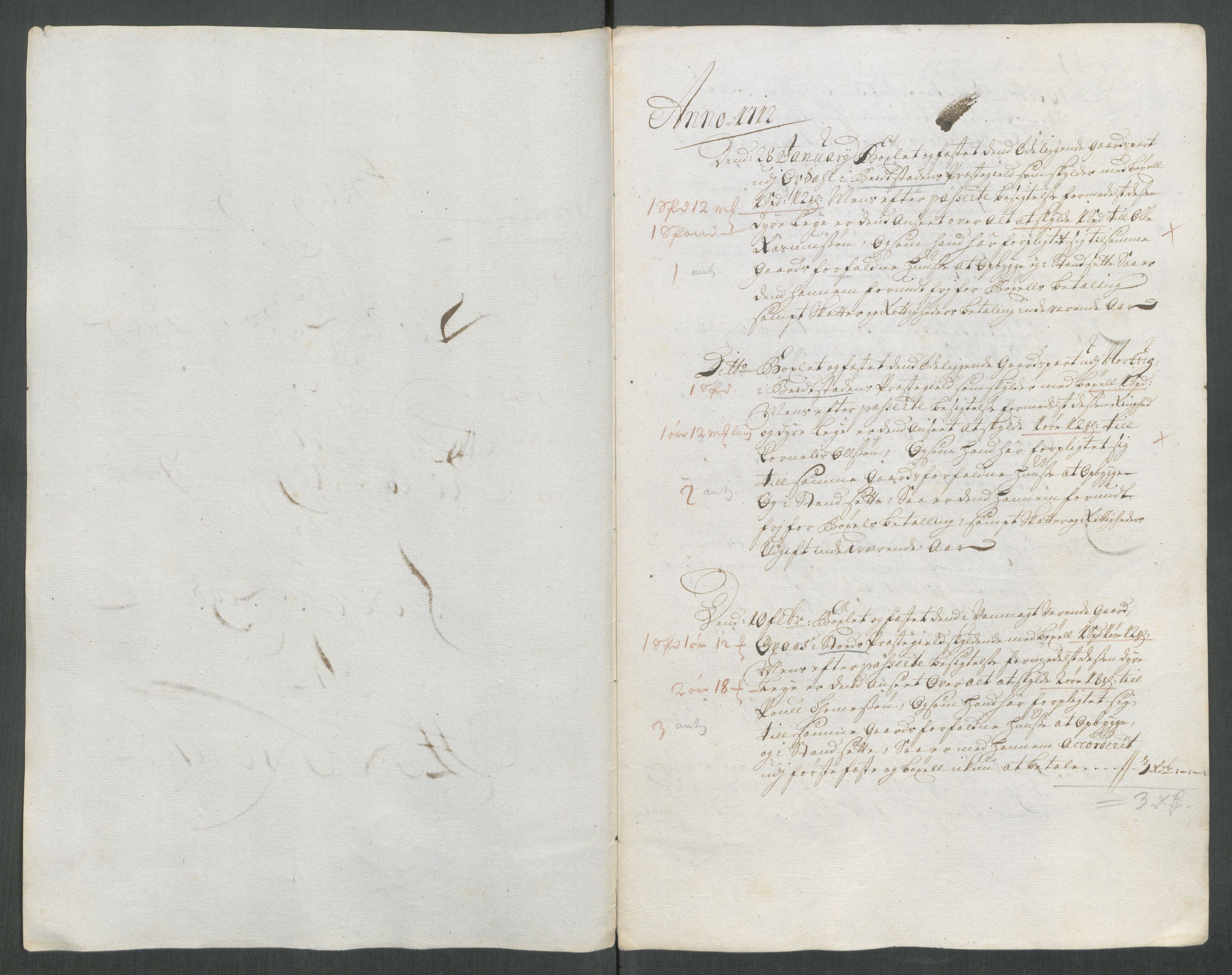 Rentekammeret inntil 1814, Reviderte regnskaper, Fogderegnskap, AV/RA-EA-4092/R63/L4320: Fogderegnskap Inderøy, 1712, p. 205