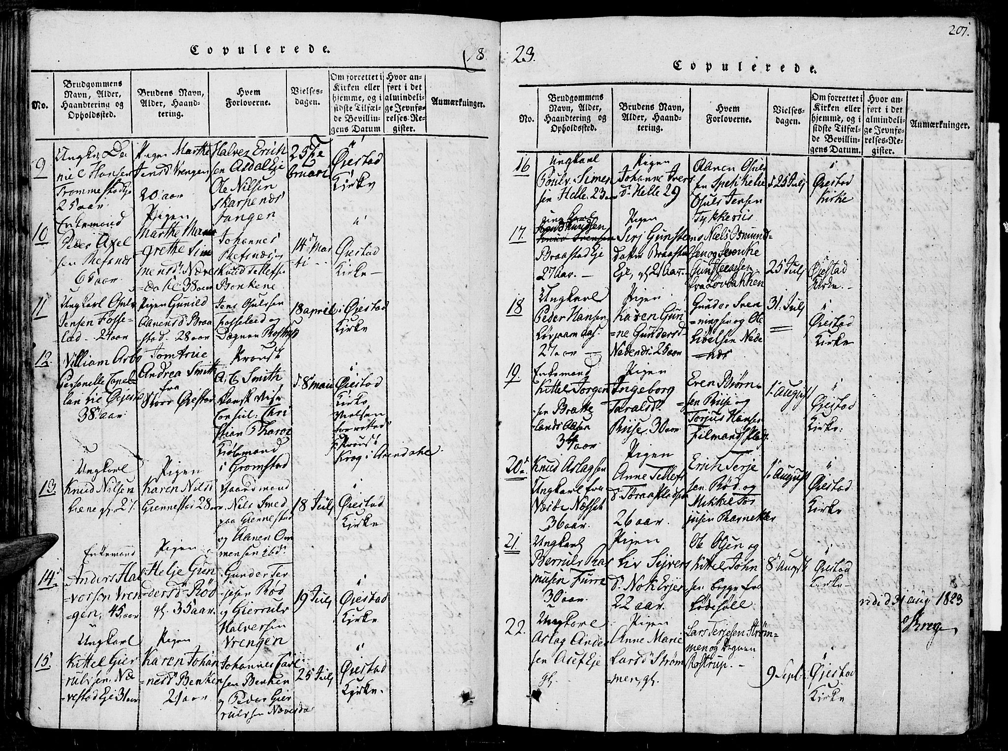 Øyestad sokneprestkontor, SAK/1111-0049/F/Fb/L0003: Parish register (copy) no. B 3, 1816-1827, p. 201