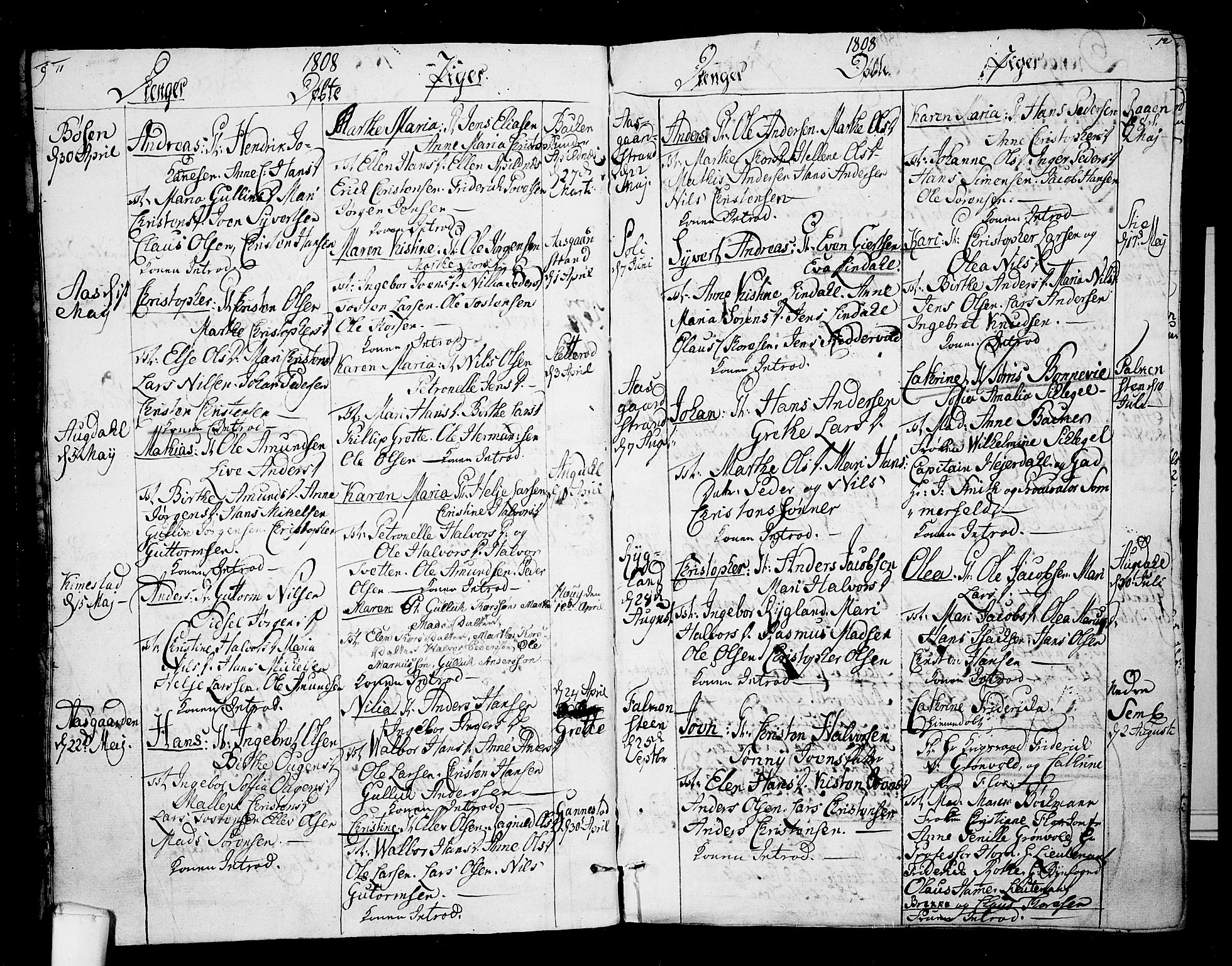 Borre kirkebøker, SAKO/A-338/F/Fa/L0003: Parish register (official) no. I 3, 1807-1814, p. 11-12
