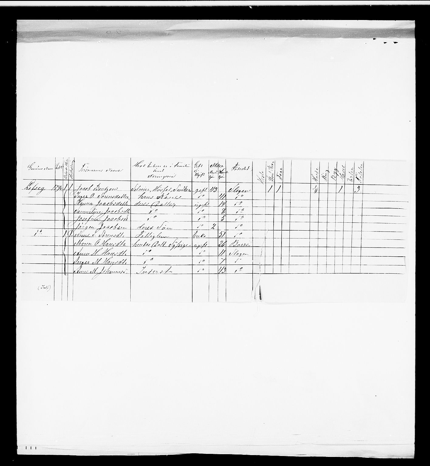 RA, 1865 census for Sem, 1865, p. 99