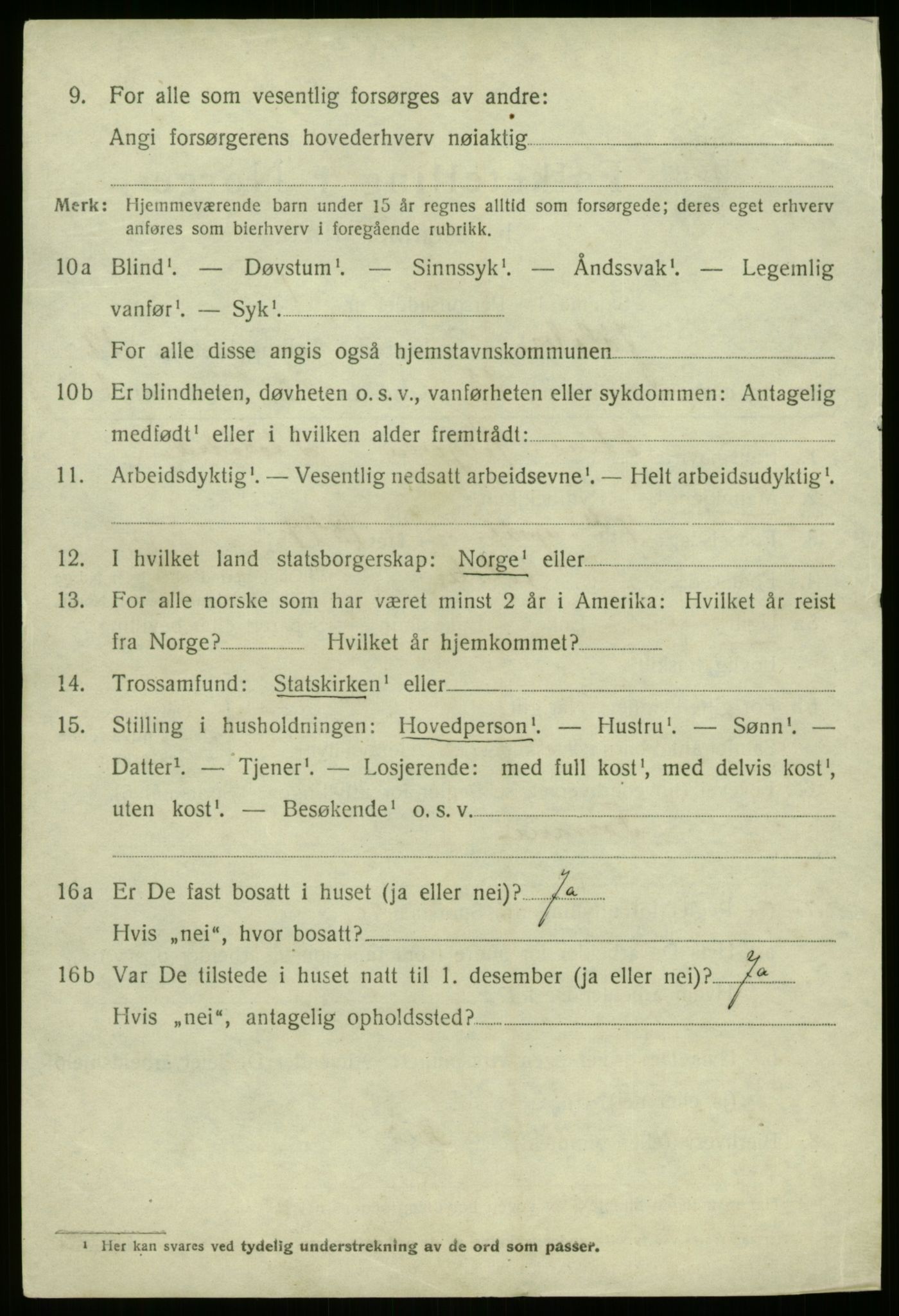 SAB, 1920 census for Jølster, 1920, p. 6025