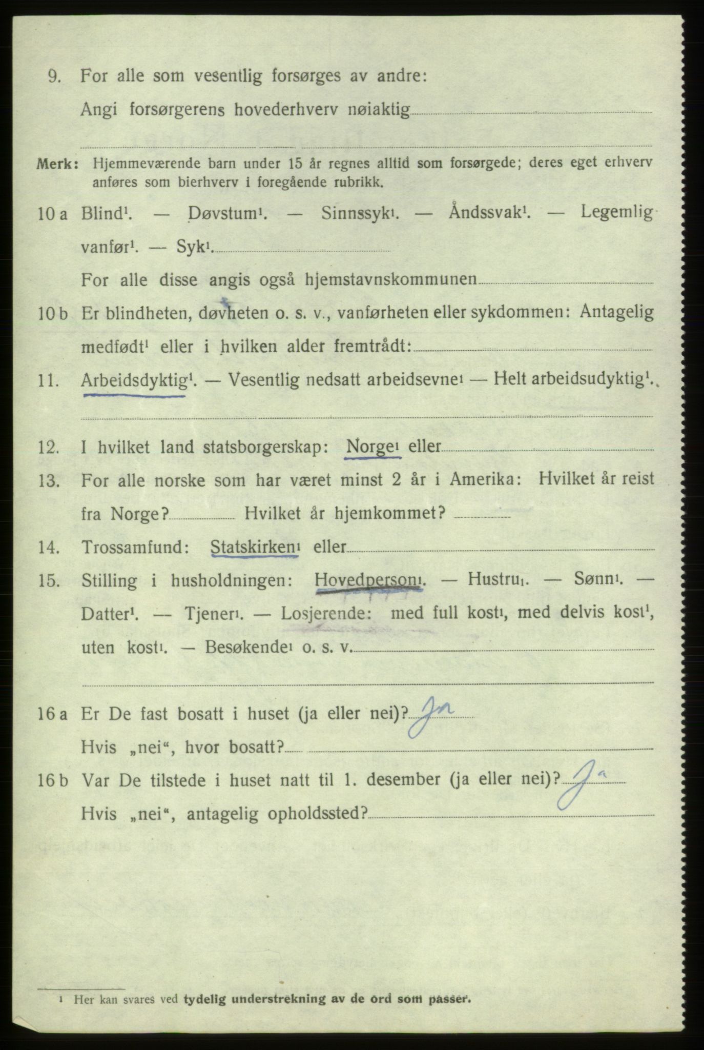 SAB, 1920 census for Stord, 1920, p. 3072