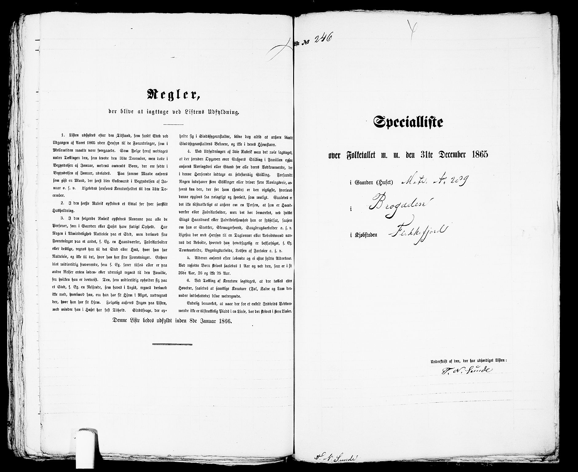 RA, 1865 census for Flekkefjord/Flekkefjord, 1865, p. 502