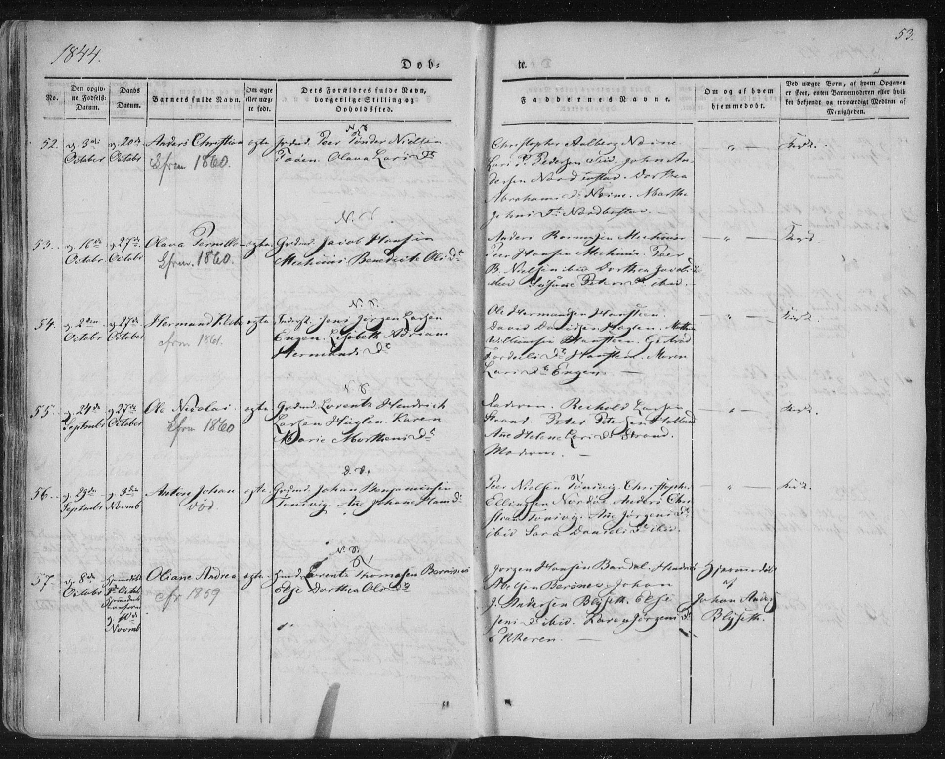 Ministerialprotokoller, klokkerbøker og fødselsregistre - Nordland, SAT/A-1459/838/L0549: Parish register (official) no. 838A07, 1840-1854, p. 53