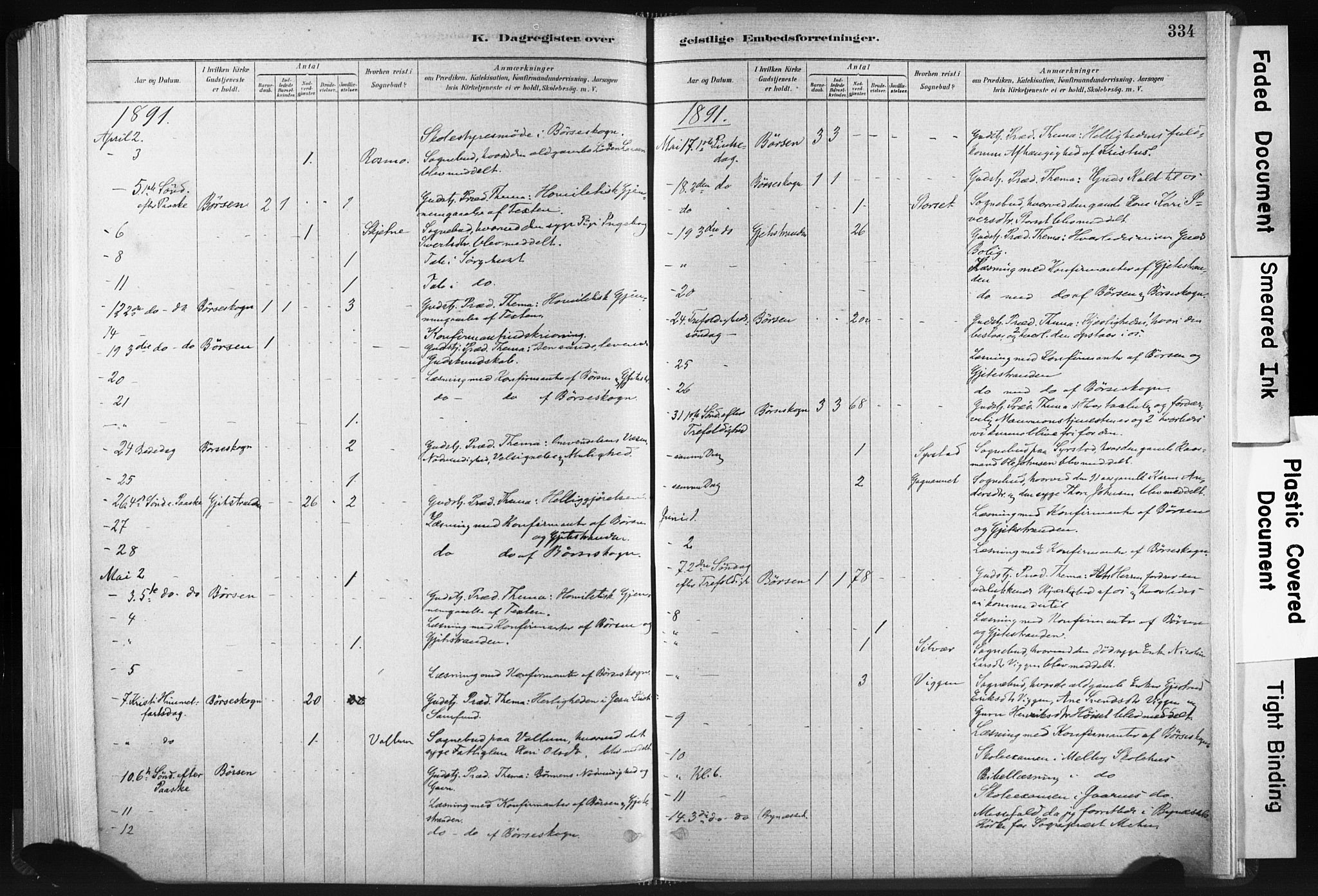 Ministerialprotokoller, klokkerbøker og fødselsregistre - Sør-Trøndelag, SAT/A-1456/665/L0773: Parish register (official) no. 665A08, 1879-1905, p. 334