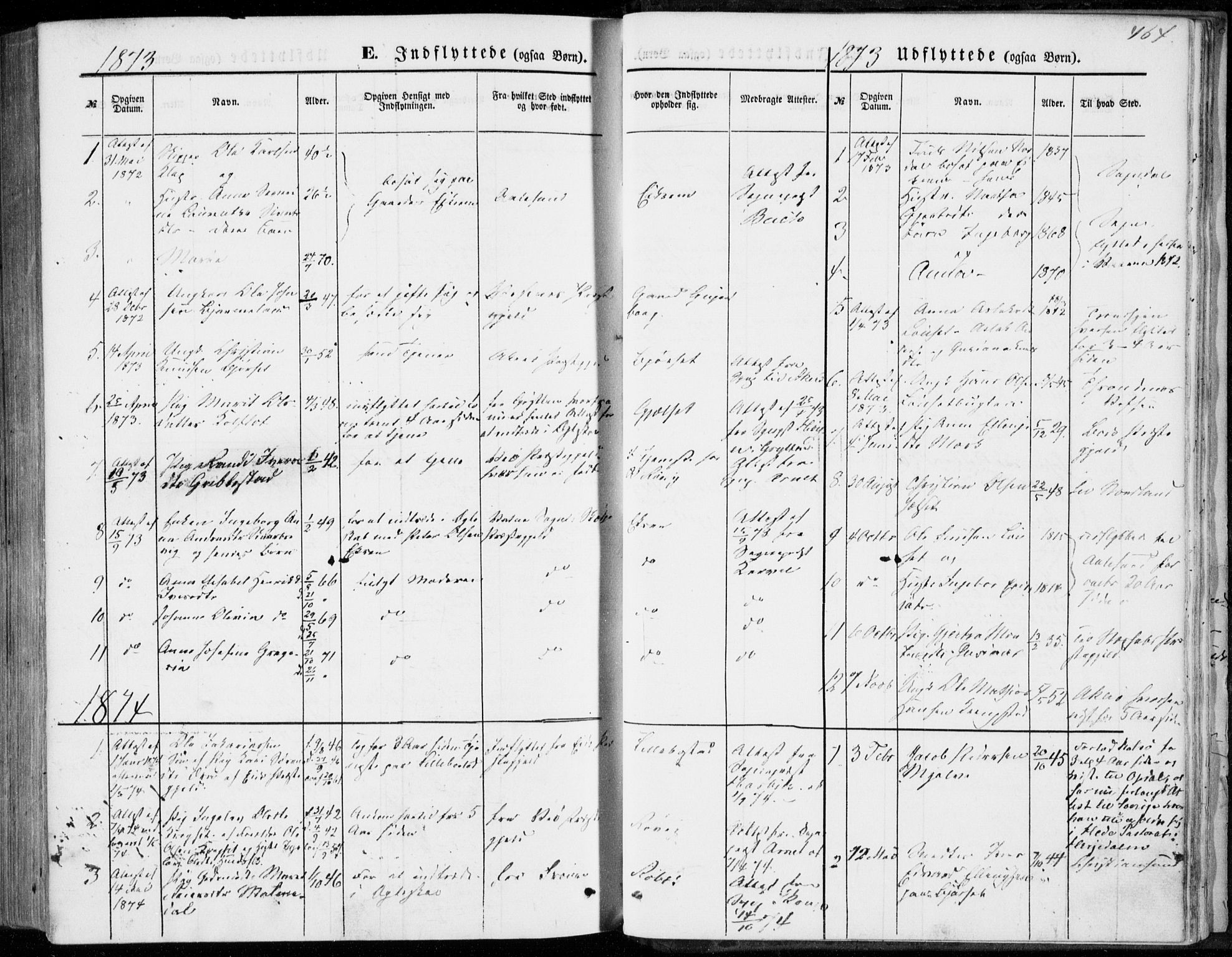 Ministerialprotokoller, klokkerbøker og fødselsregistre - Møre og Romsdal, SAT/A-1454/555/L0655: Parish register (official) no. 555A05, 1869-1886, p. 464
