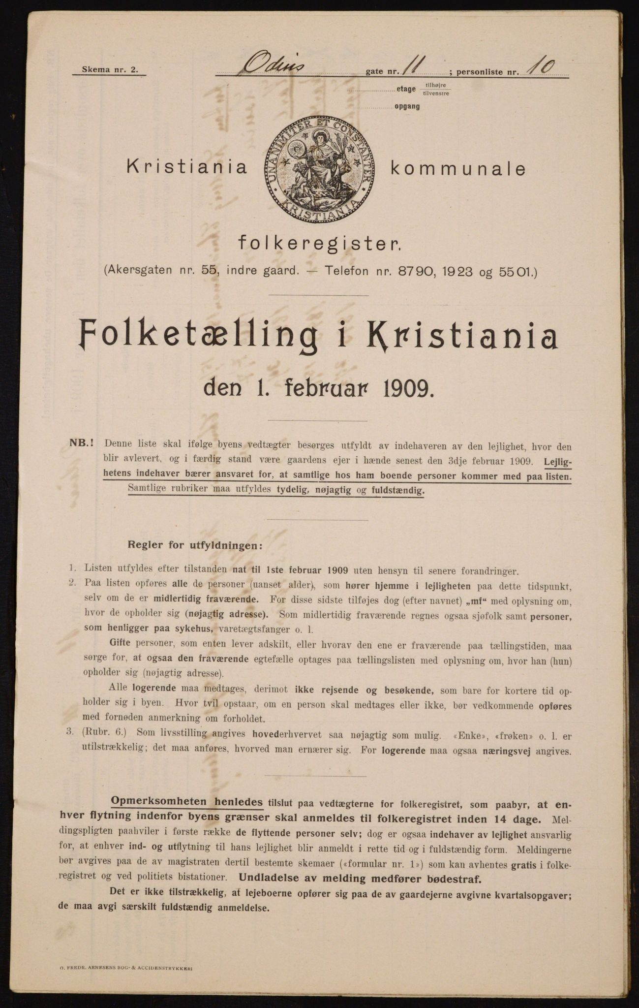 OBA, Municipal Census 1909 for Kristiania, 1909, p. 67683