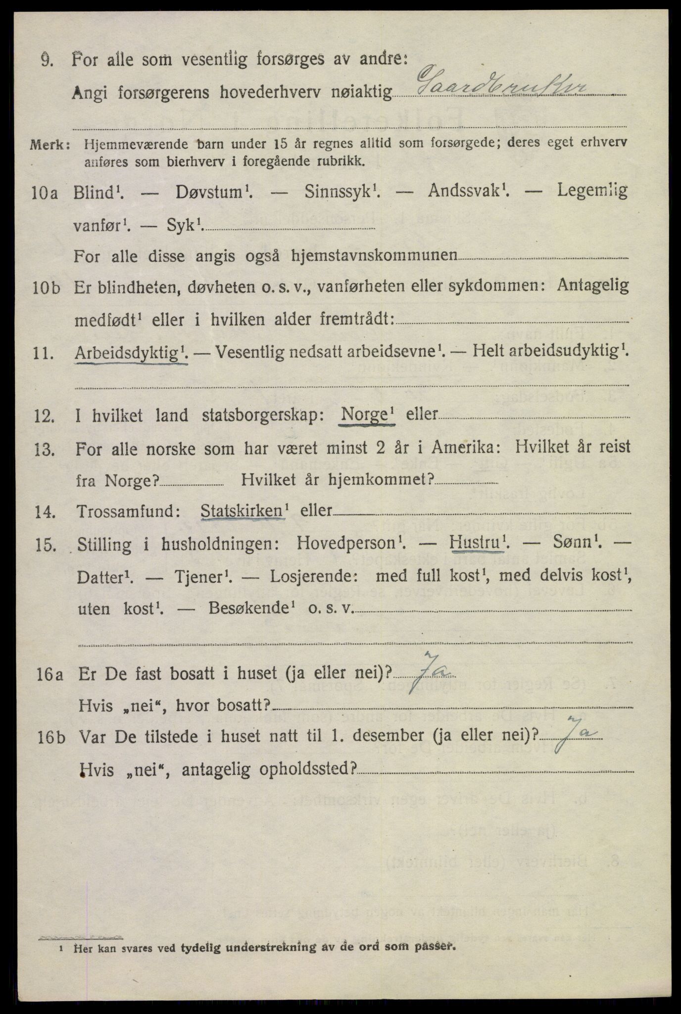 SAKO, 1920 census for Bø (Telemark), 1920, p. 4923