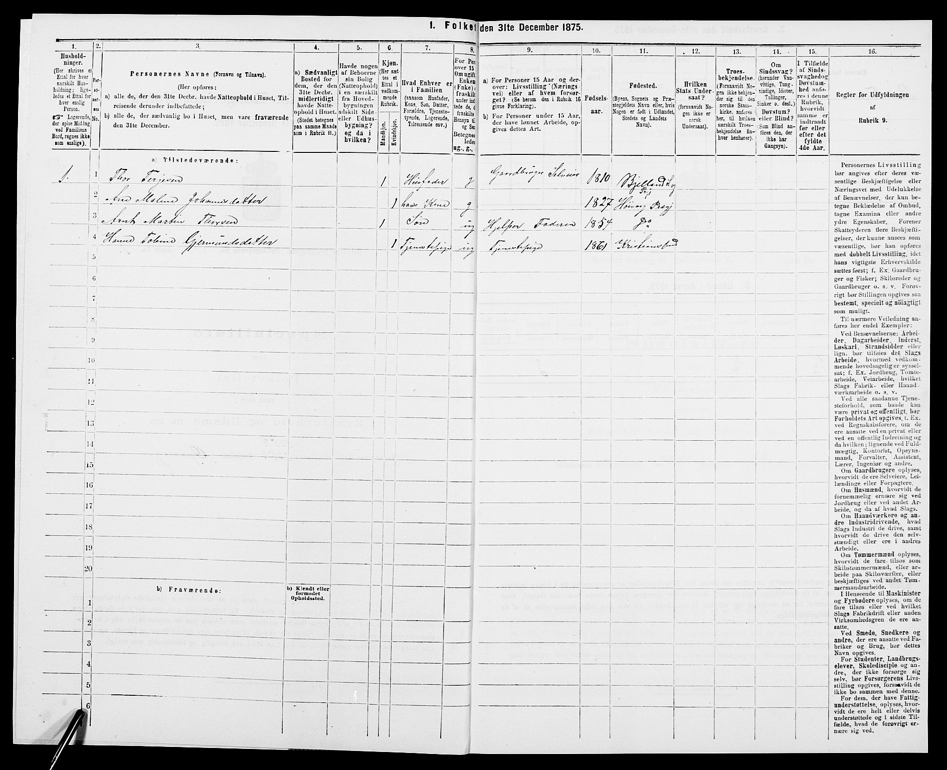 SAK, 1875 census for 0927P Høvåg, 1875, p. 347