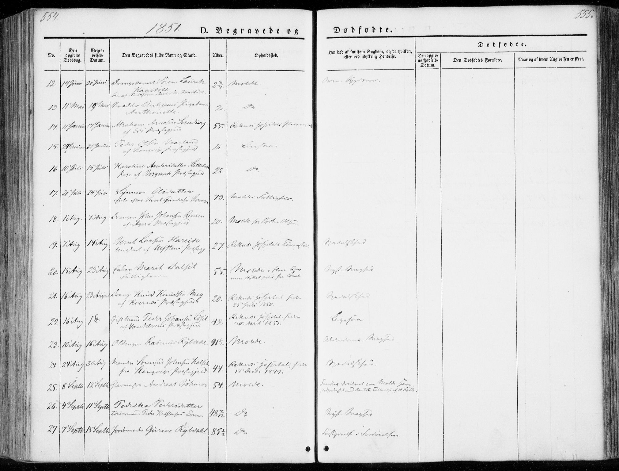 Ministerialprotokoller, klokkerbøker og fødselsregistre - Møre og Romsdal, AV/SAT-A-1454/558/L0689: Parish register (official) no. 558A03, 1843-1872, p. 554-555