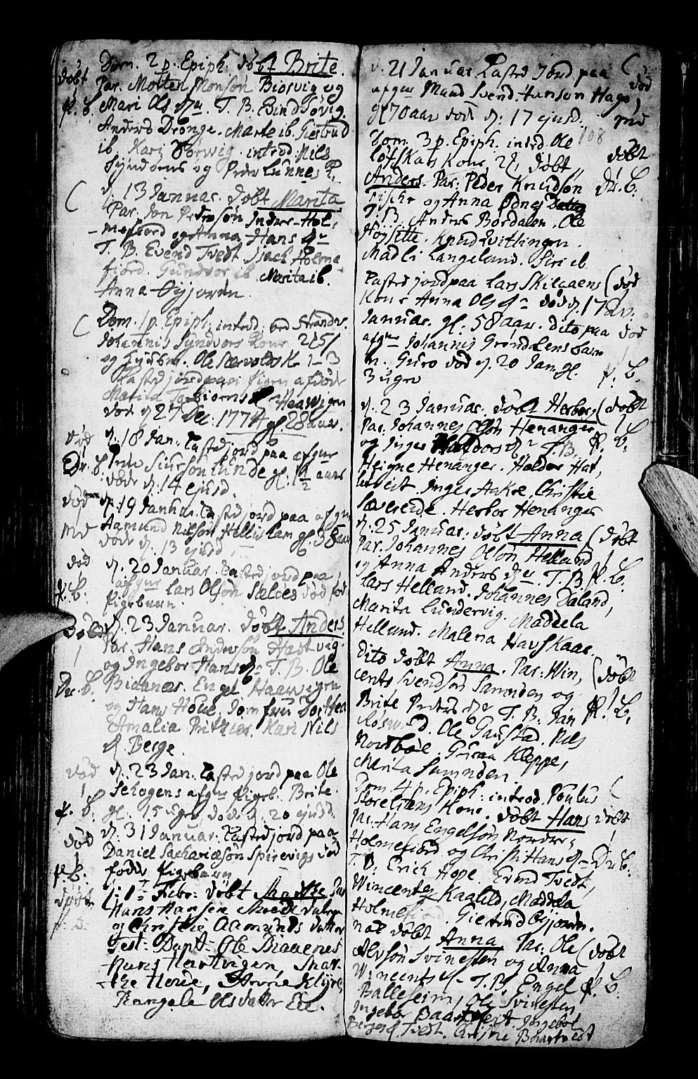 Os sokneprestembete, AV/SAB-A-99929: Parish register (official) no. A 9, 1766-1779, p. 108