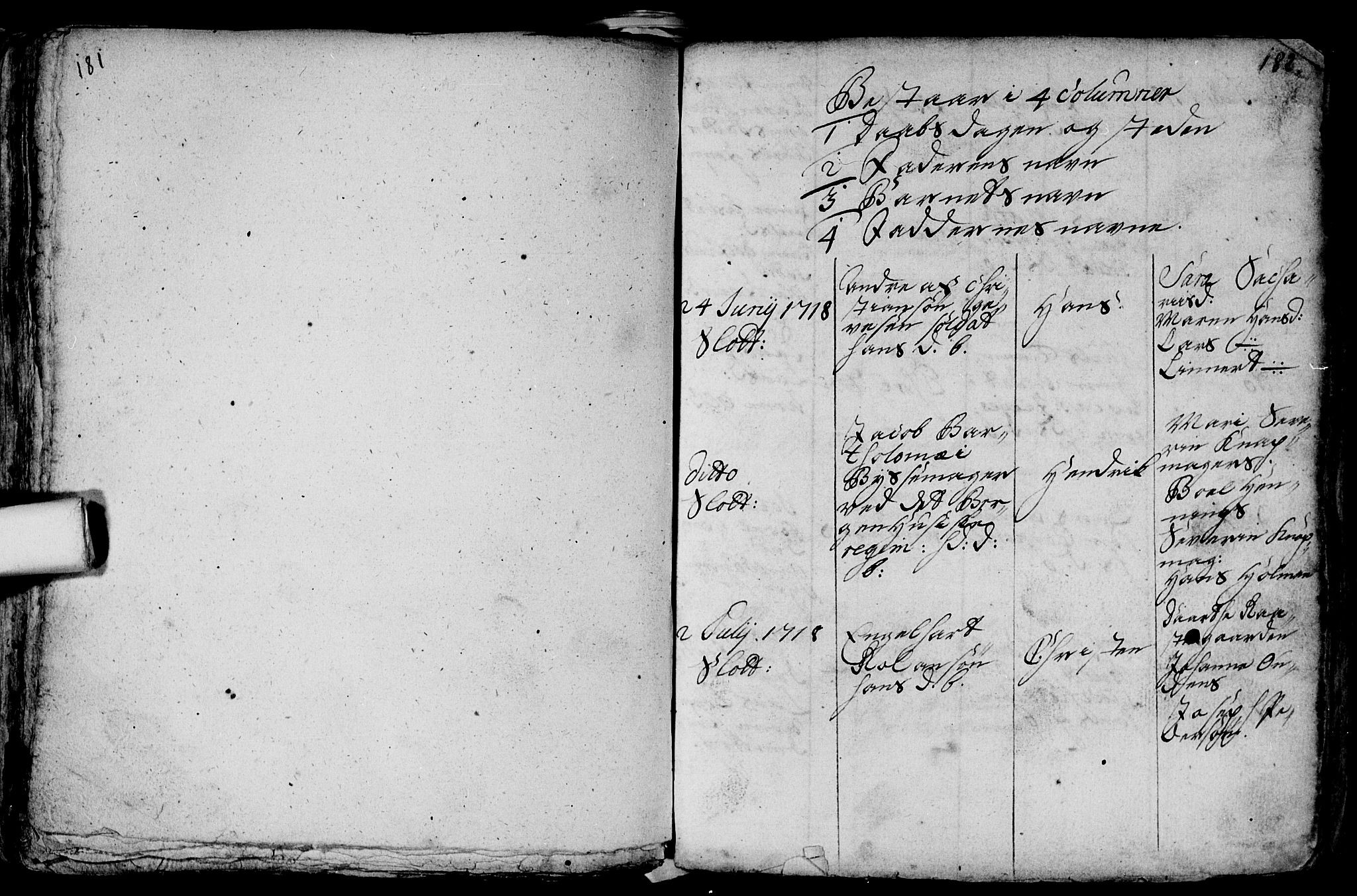 Aker prestekontor kirkebøker, AV/SAO-A-10861/F/L0002: Parish register (official) no. 2, 1714-1720, p. 181-182