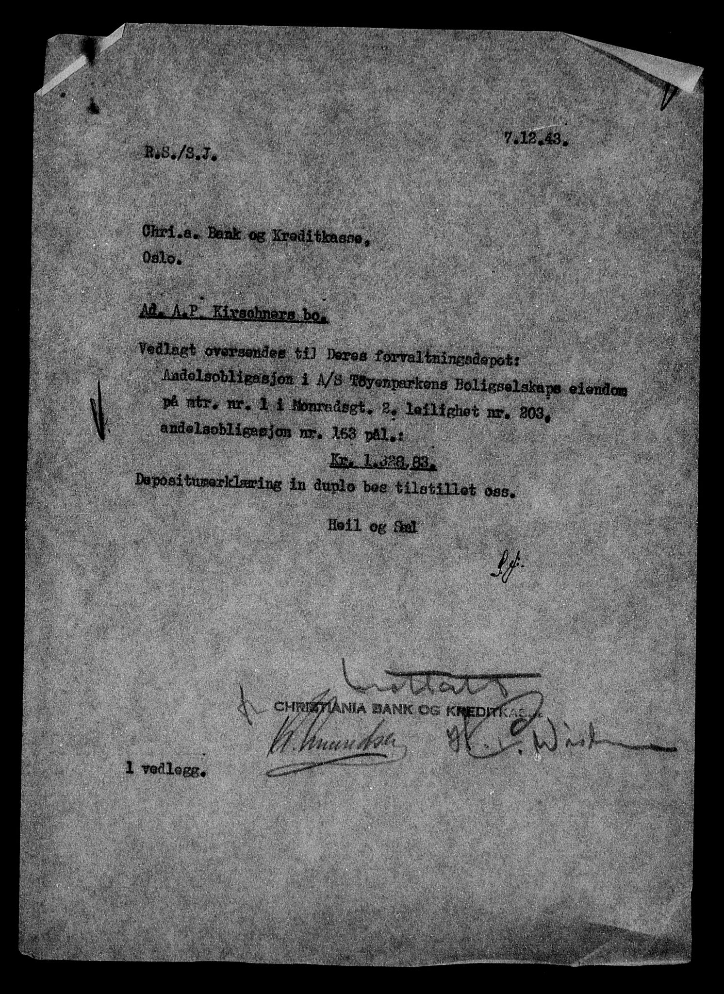 Justisdepartementet, Tilbakeføringskontoret for inndratte formuer, AV/RA-S-1564/H/Hc/Hcc/L0951: --, 1945-1947, p. 507