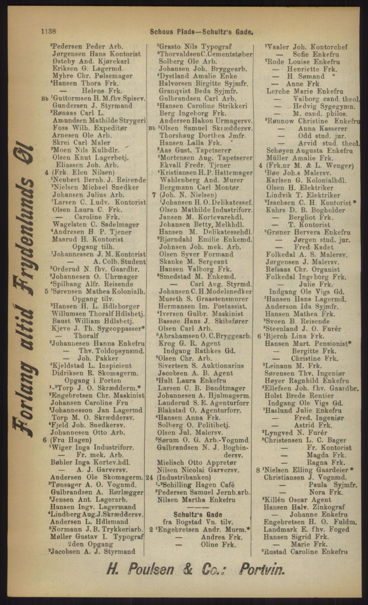 Kristiania/Oslo adressebok, PUBL/-, 1903, p. 1138