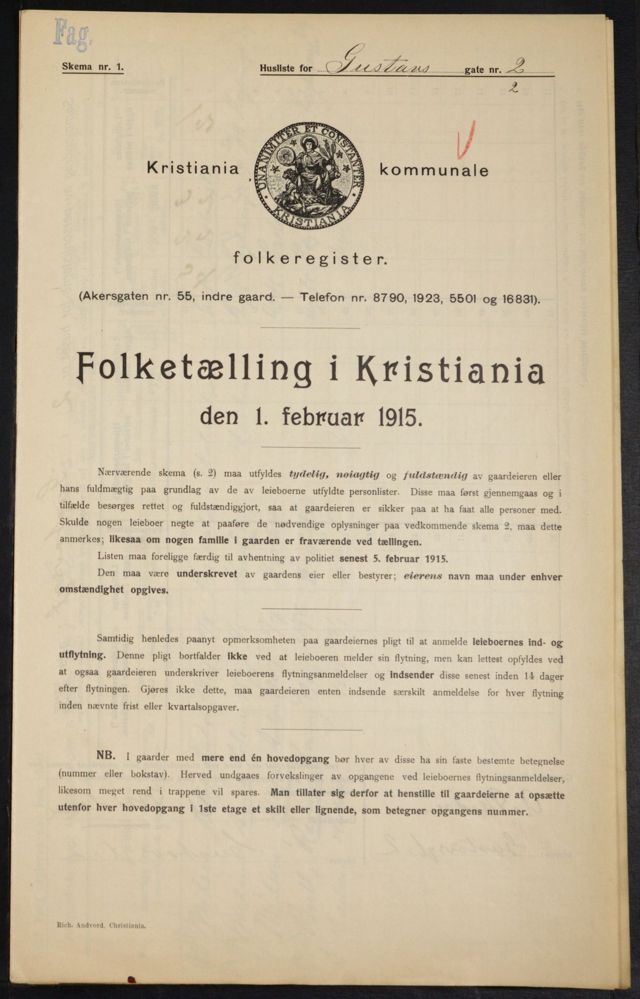 OBA, Municipal Census 1915 for Kristiania, 1915, p. 32038