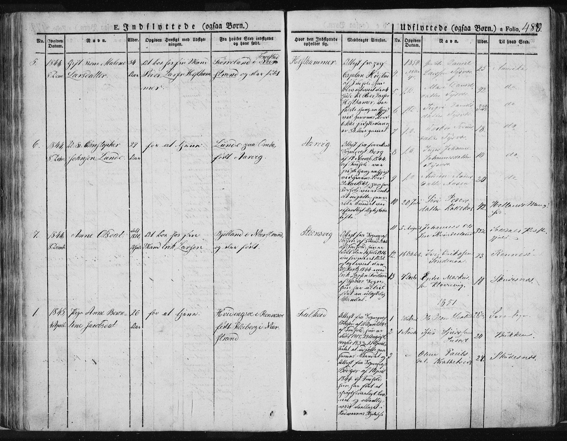 Tysvær sokneprestkontor, AV/SAST-A -101864/H/Ha/Haa/L0001: Parish register (official) no. A 1.2, 1831-1856, p. 480