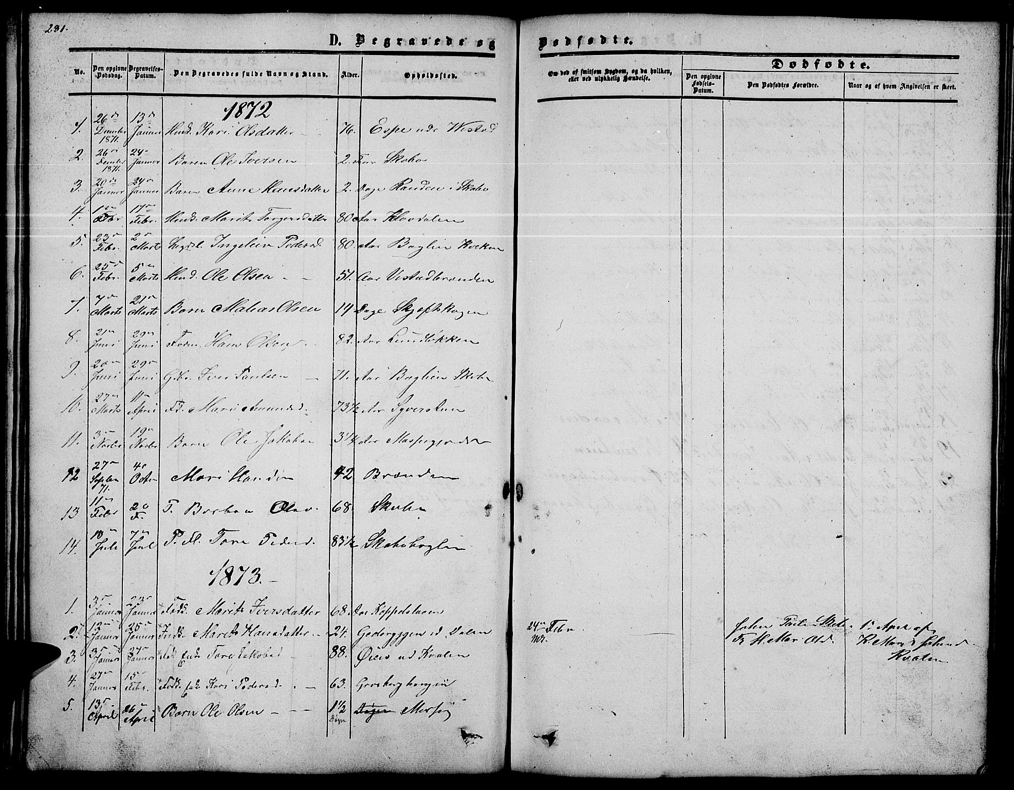 Nord-Fron prestekontor, SAH/PREST-080/H/Ha/Hab/L0002: Parish register (copy) no. 2, 1851-1883, p. 281
