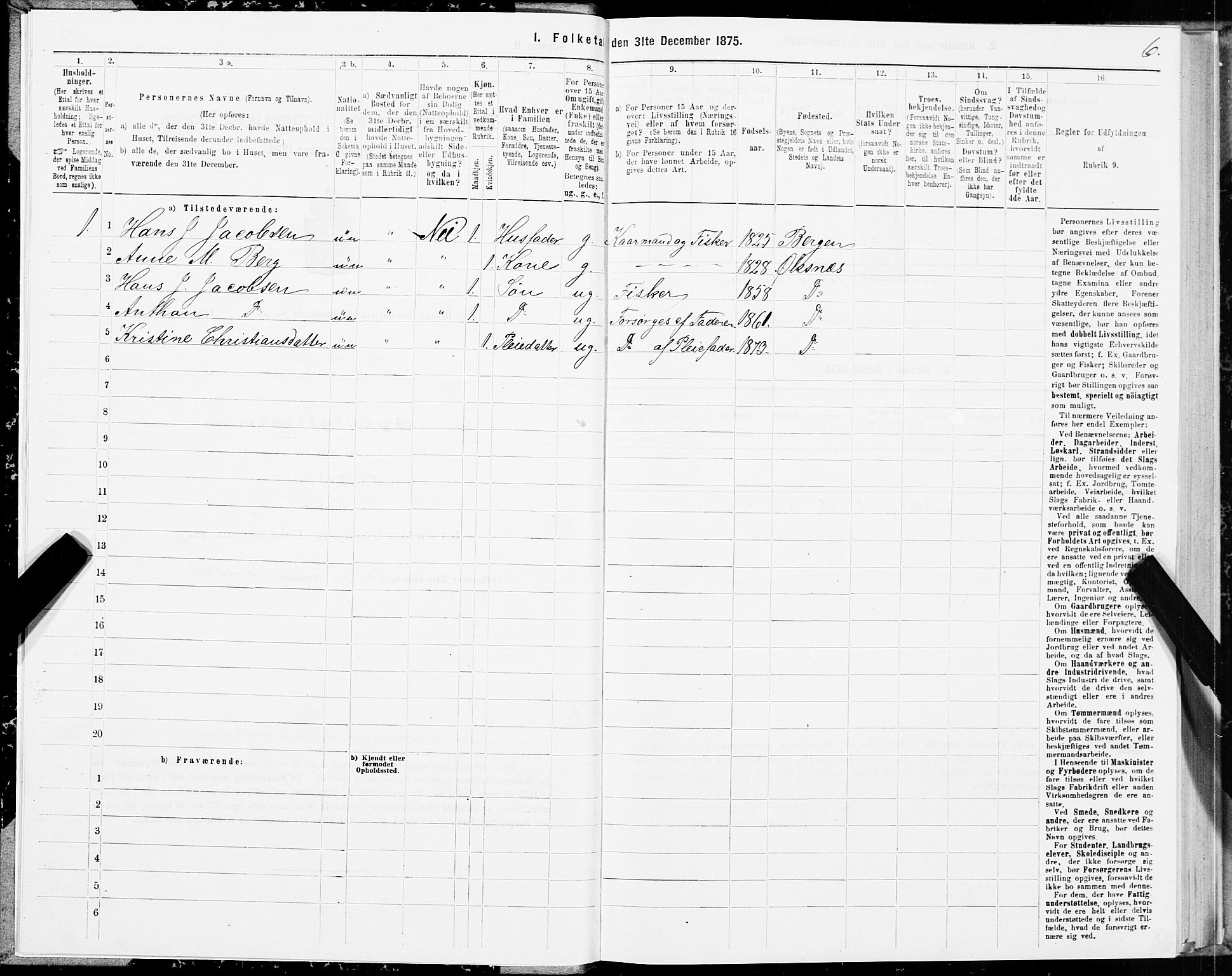 SAT, 1875 census for 1868P Øksnes, 1875, p. 1006