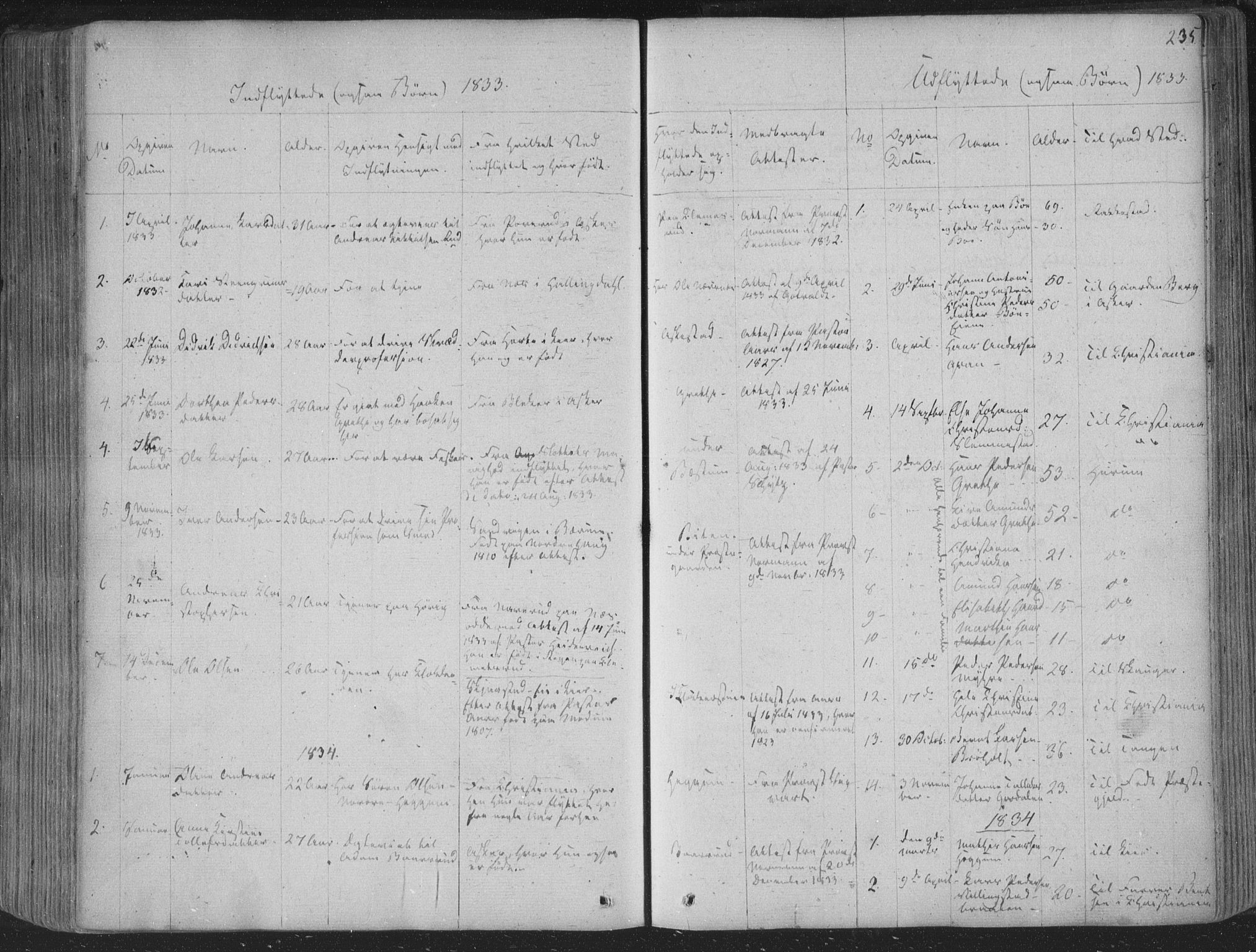 Røyken kirkebøker, SAKO/A-241/F/Fa/L0005: Parish register (official) no. 5, 1833-1856, p. 235