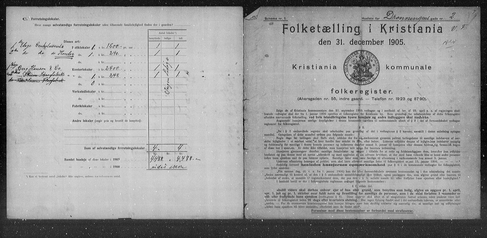 OBA, Municipal Census 1905 for Kristiania, 1905, p. 8939