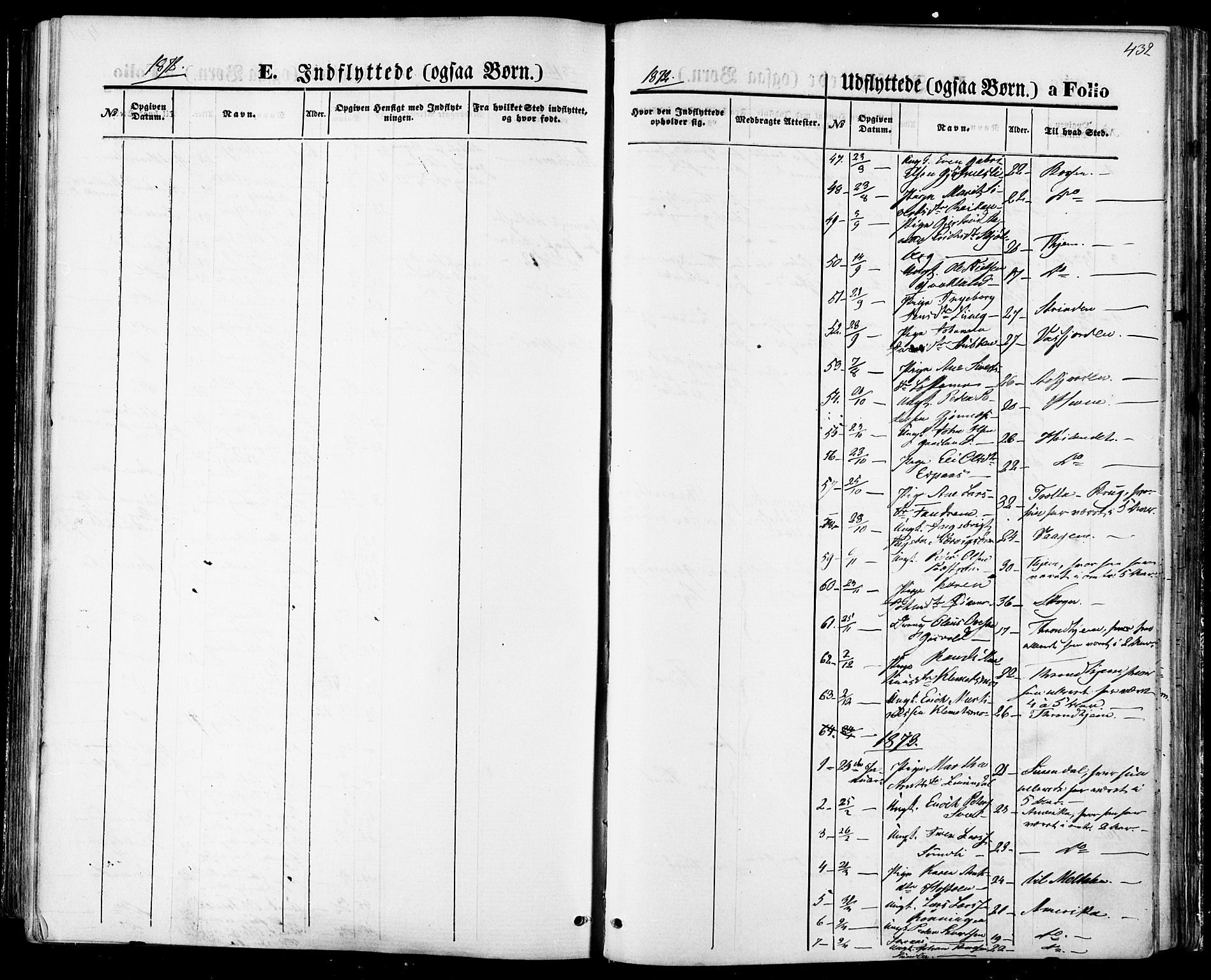 Ministerialprotokoller, klokkerbøker og fødselsregistre - Sør-Trøndelag, SAT/A-1456/668/L0807: Parish register (official) no. 668A07, 1870-1880, p. 432
