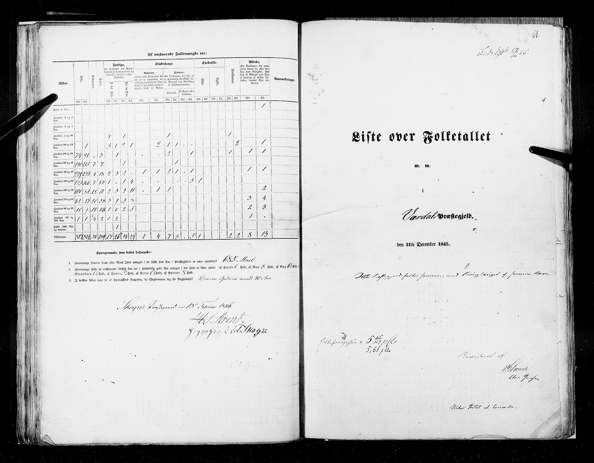 RA, Census 1845, vol. 9A: Nordre Trondhjems amt, 1845, p. 61