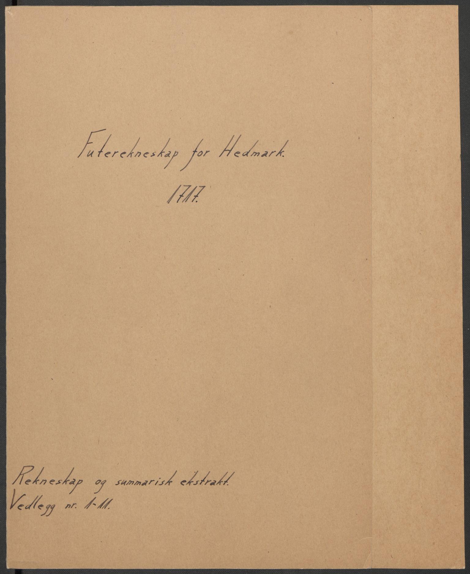 Rentekammeret inntil 1814, Reviderte regnskaper, Fogderegnskap, RA/EA-4092/R16/L1056: Fogderegnskap Hedmark, 1717, p. 2
