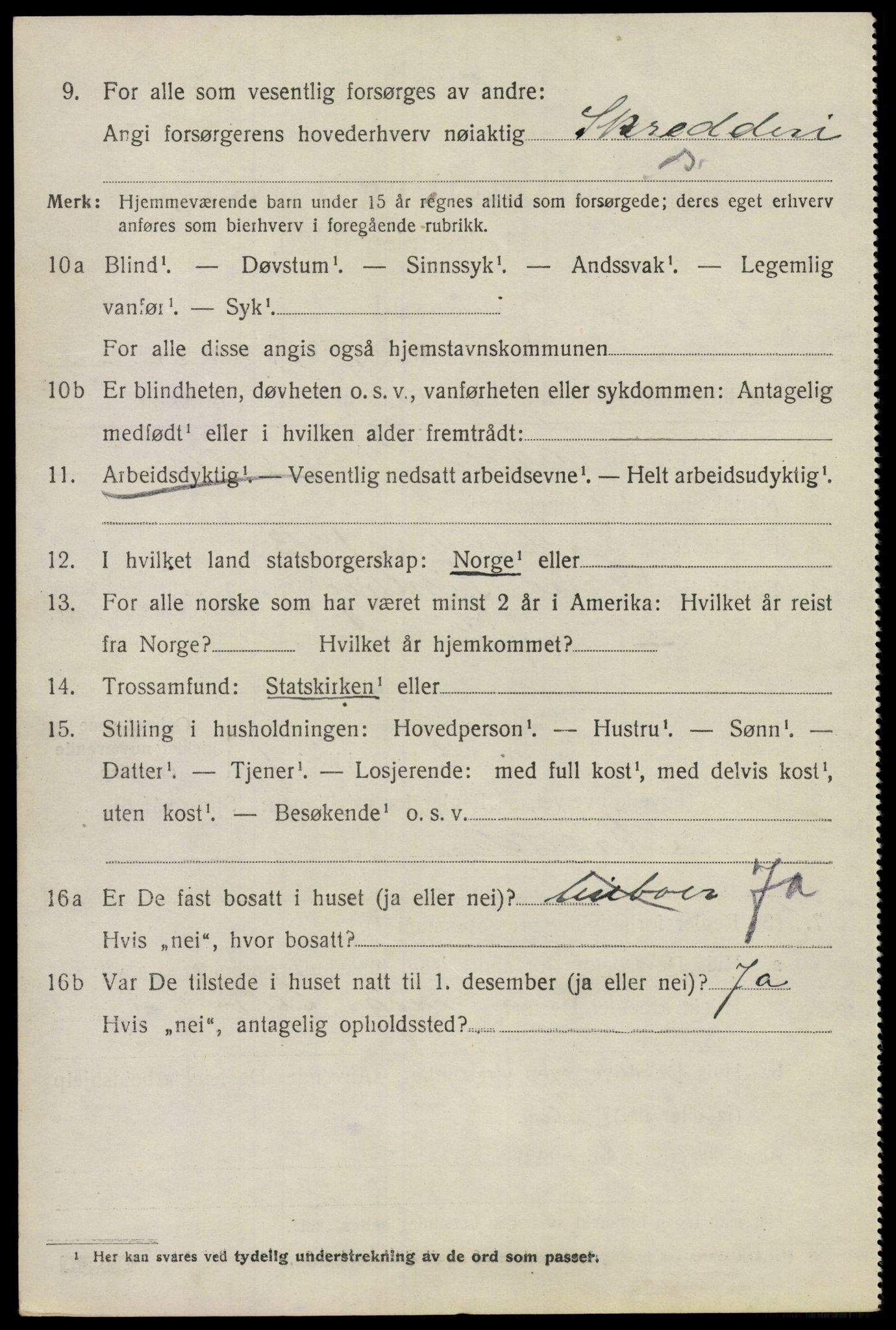 SAO, 1920 census for Lillestrøm, 1920, p. 7447