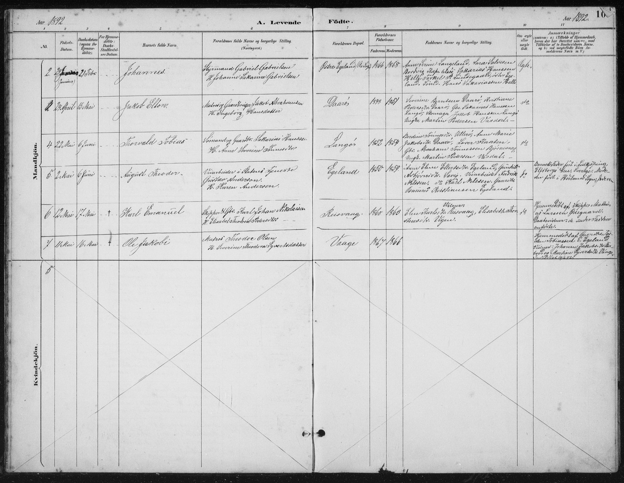 Herad sokneprestkontor, AV/SAK-1111-0018/F/Fb/Fbb/L0004: Parish register (copy) no. B 4, 1890-1935, p. 10