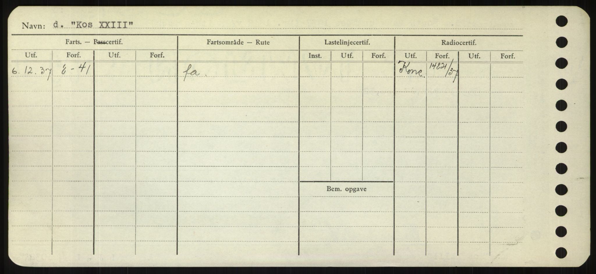 Sjøfartsdirektoratet med forløpere, Skipsmålingen, AV/RA-S-1627/H/Hd/L0021: Fartøy, Kor-Kår, p. 60