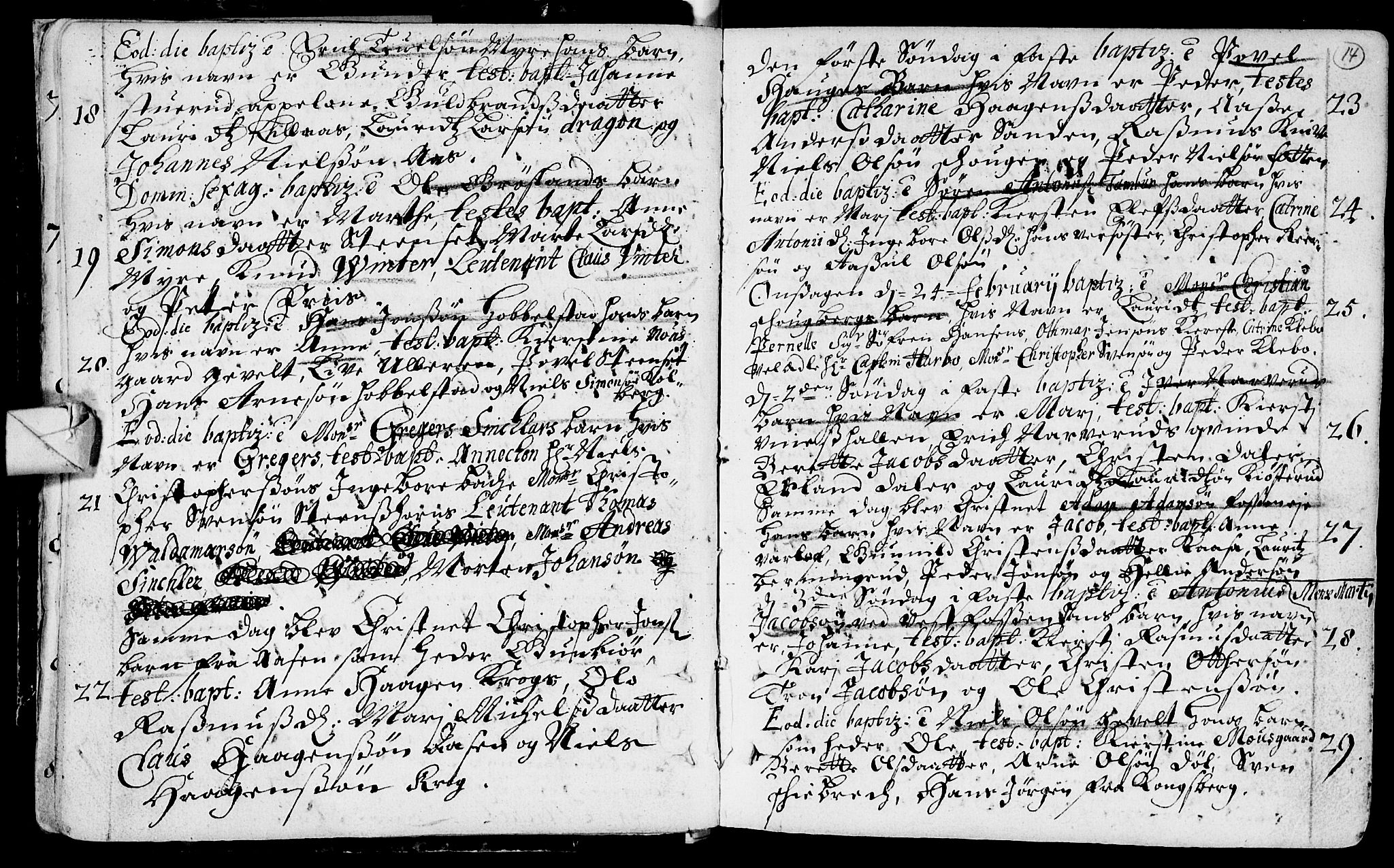 Eiker kirkebøker, AV/SAKO-A-4/F/Fa/L0002: Parish register (official) no. I 2, 1705-1724, p. 14