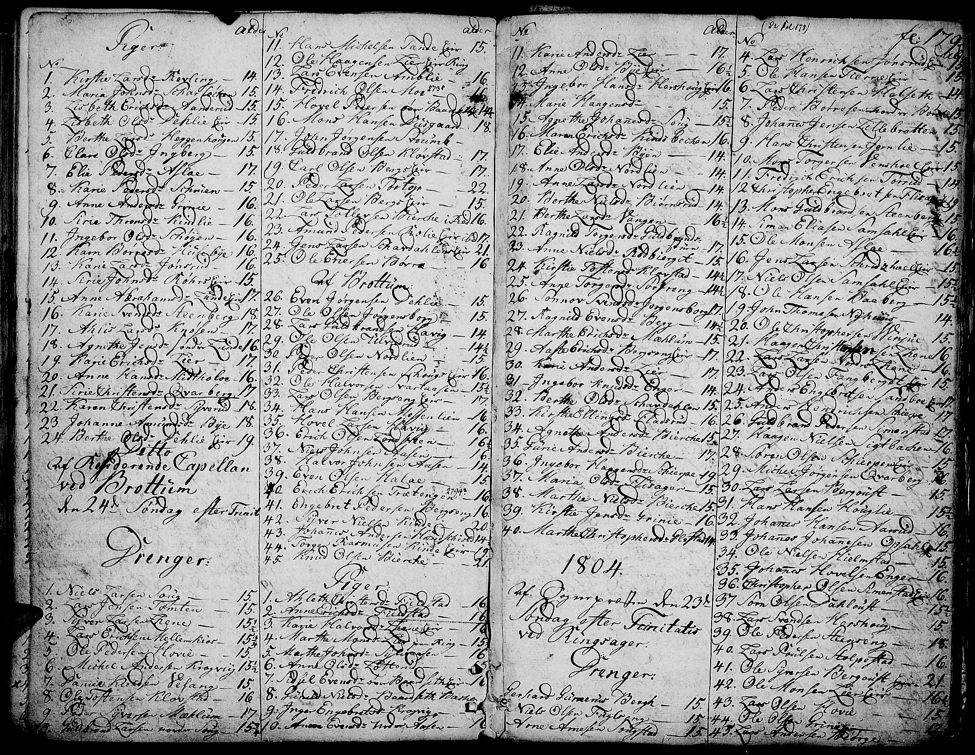 Ringsaker prestekontor, SAH/PREST-014/K/Ka/L0004: Parish register (official) no. 4, 1799-1814, p. 179