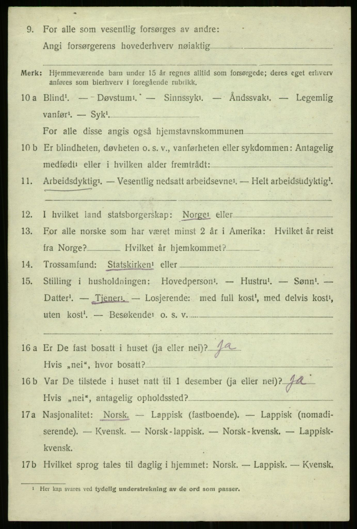 SATØ, 1920 census for Trondenes, 1920, p. 11168