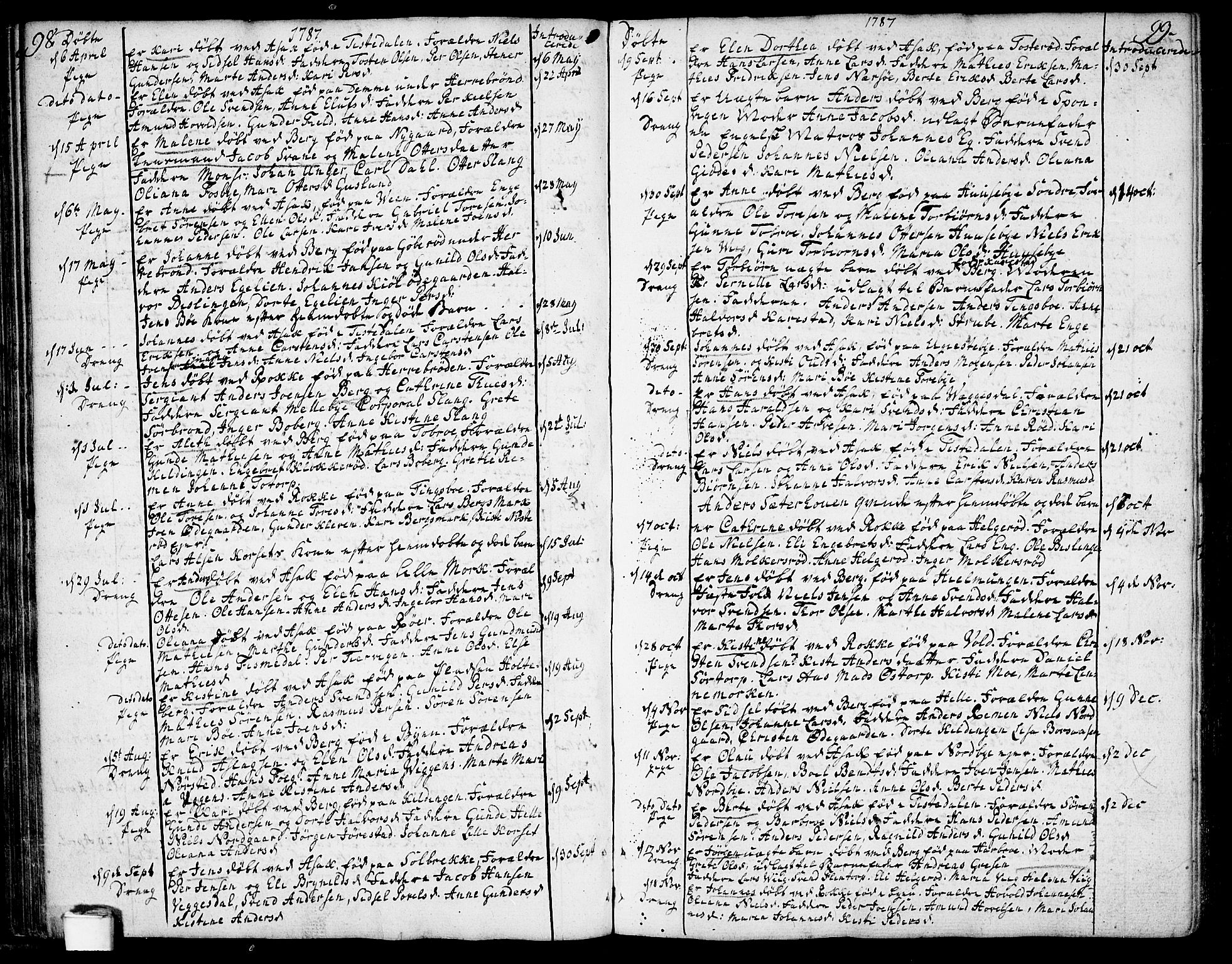 Berg prestekontor Kirkebøker, SAO/A-10902/F/Fa/L0001: Parish register (official) no. I 1, 1770-1814, p. 98-99